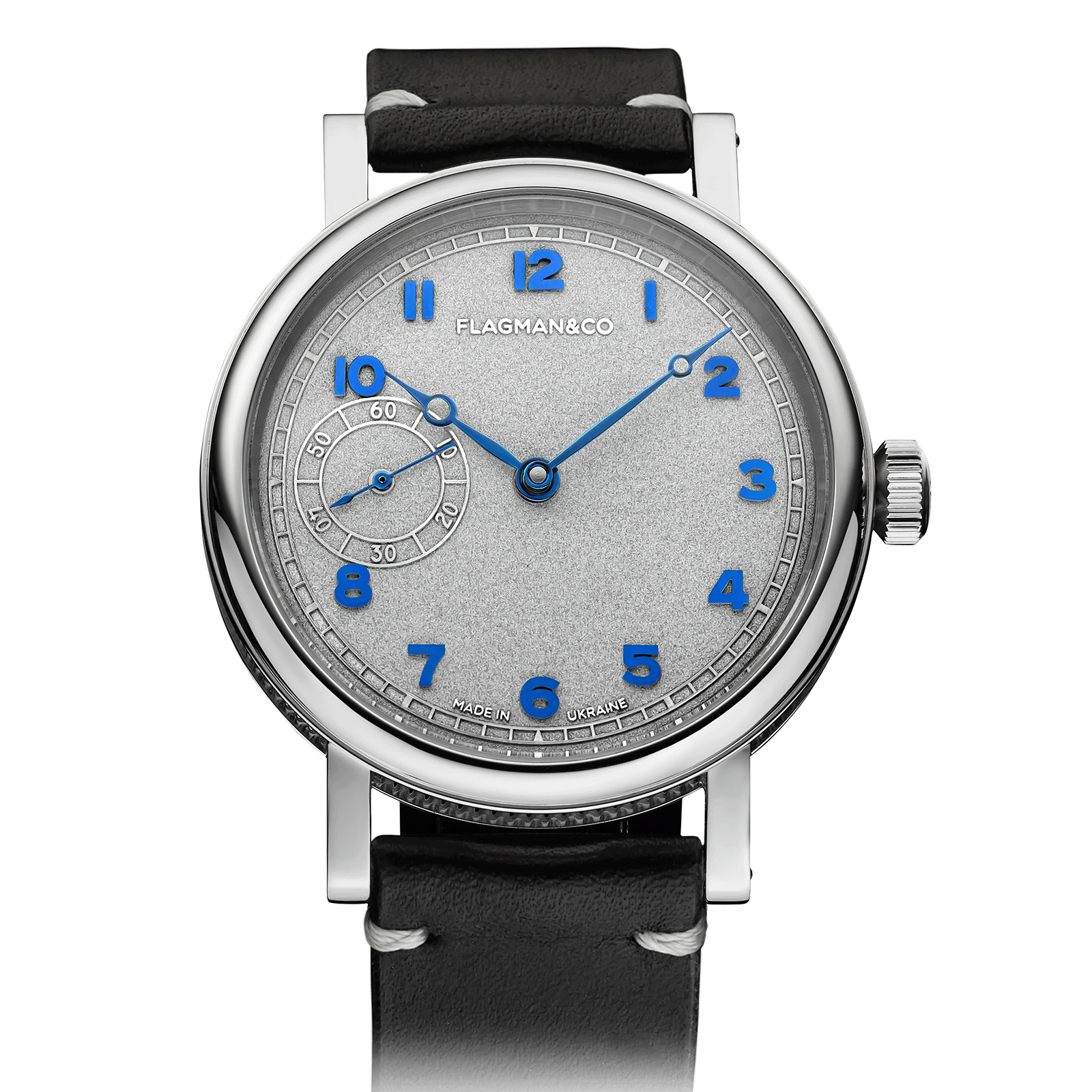 Bohemia Blue handmade watch with black strap #color_black