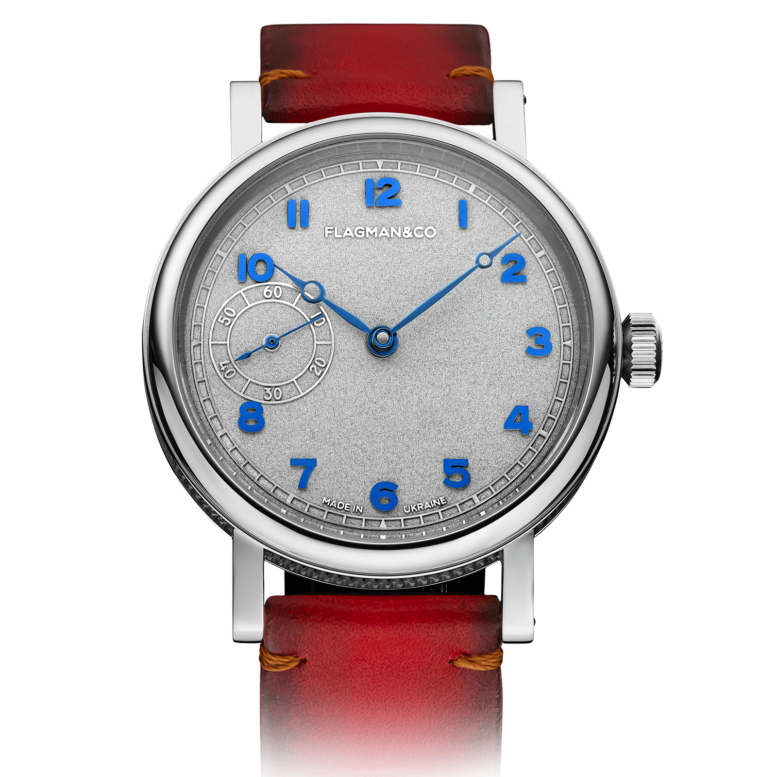 Bohemia Blue luxury watch with red strap #color_red