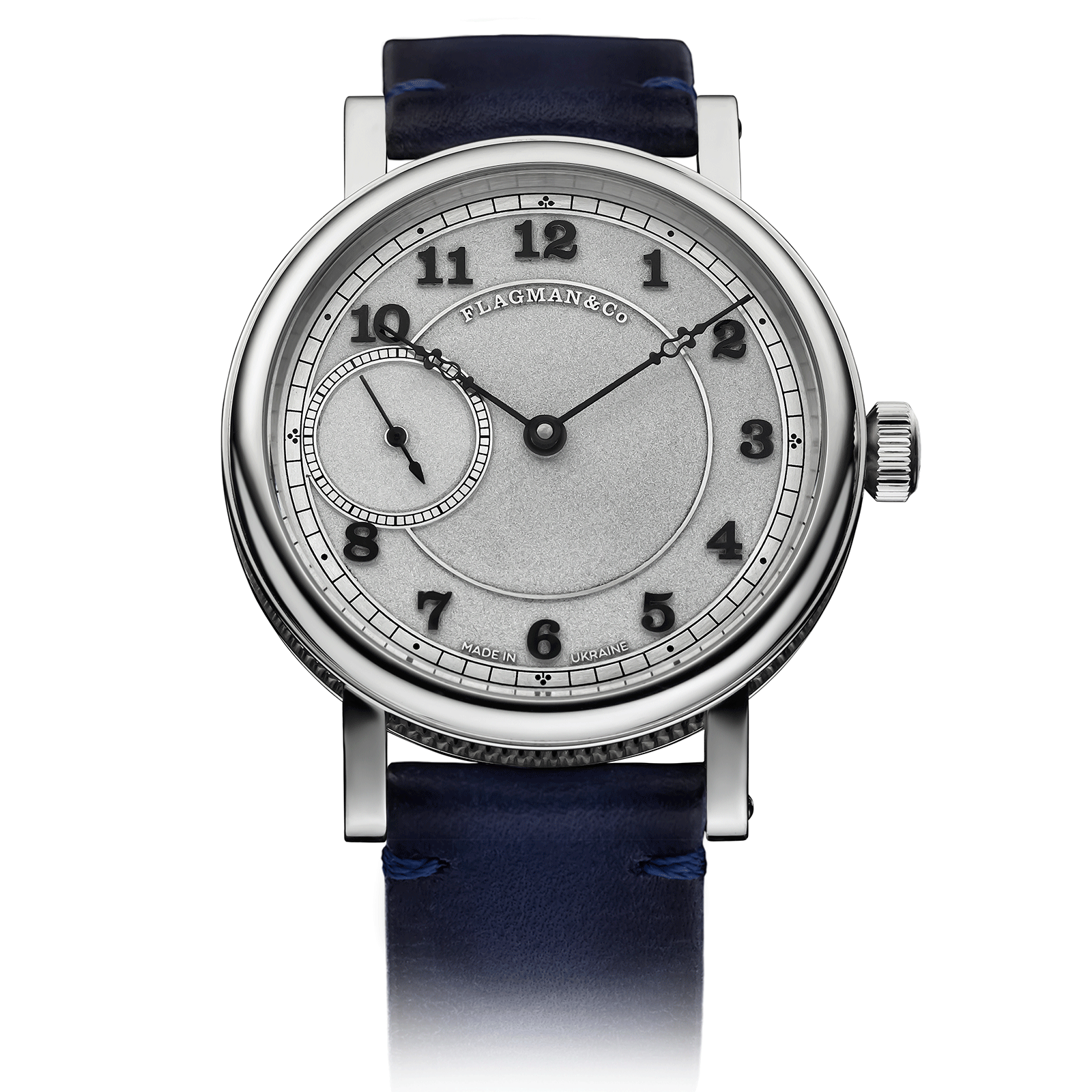 Bohemia Black handmade watch with blue strap #color_blue