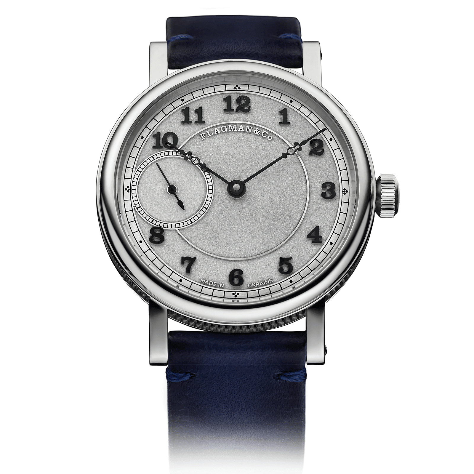 Bohemia Black handmade watch with blue strap #color_blue