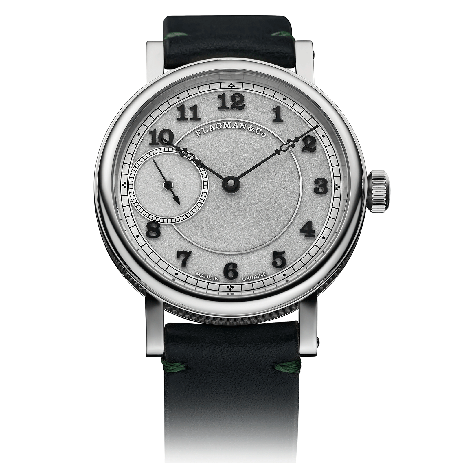 Bohemia Black luxury mens watch with green strap #color_green