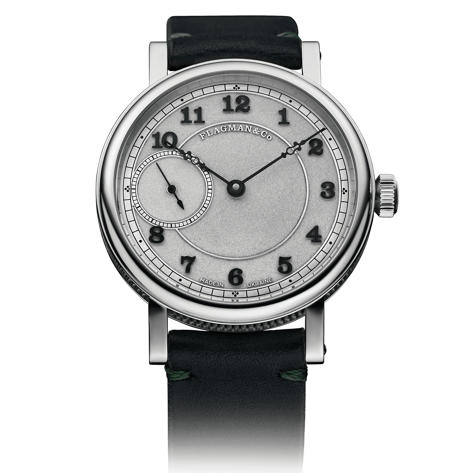 Bohemia Black luxury mens watch with green strap #color_green