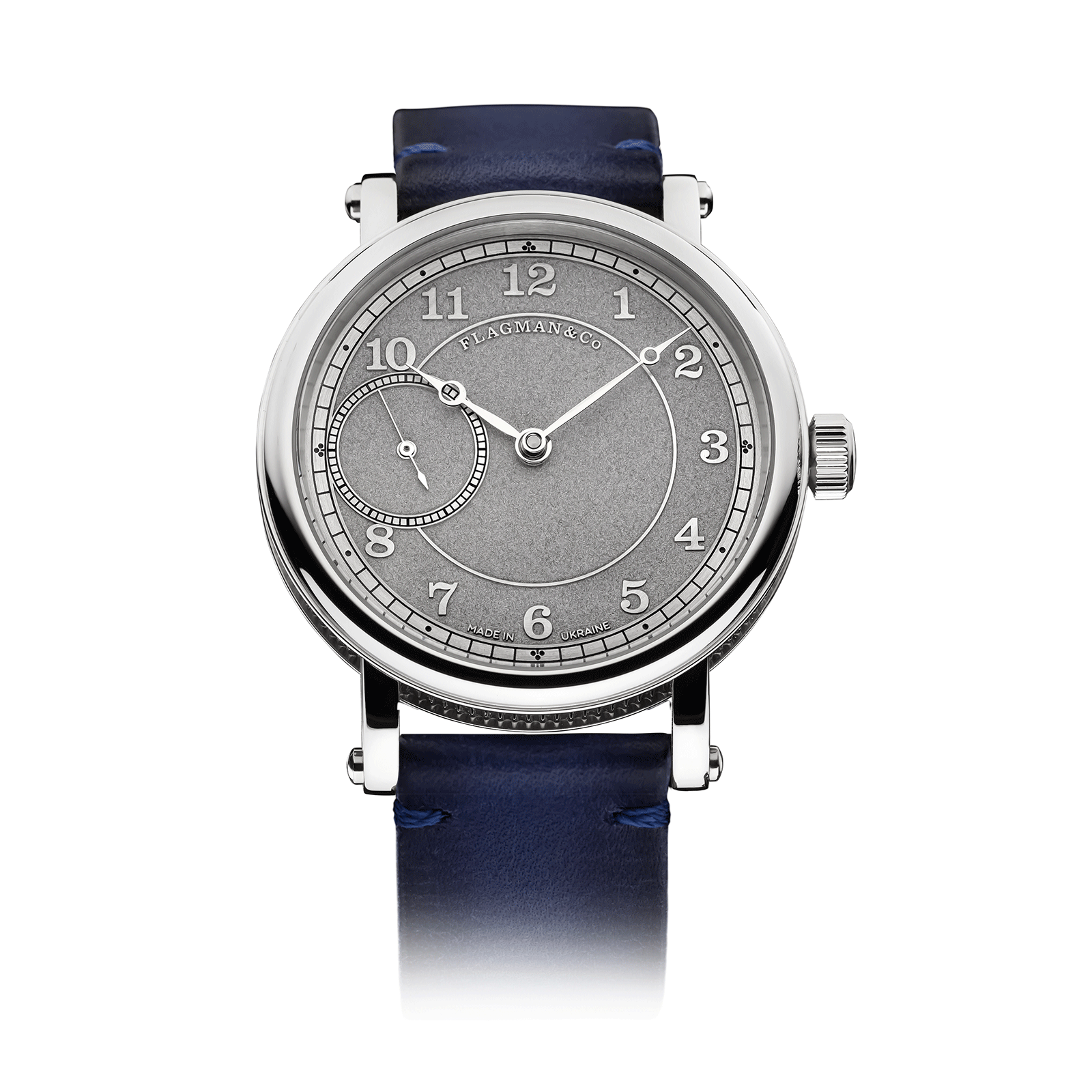 Bohemia Gray mechanical watch with blue strap #color_blue