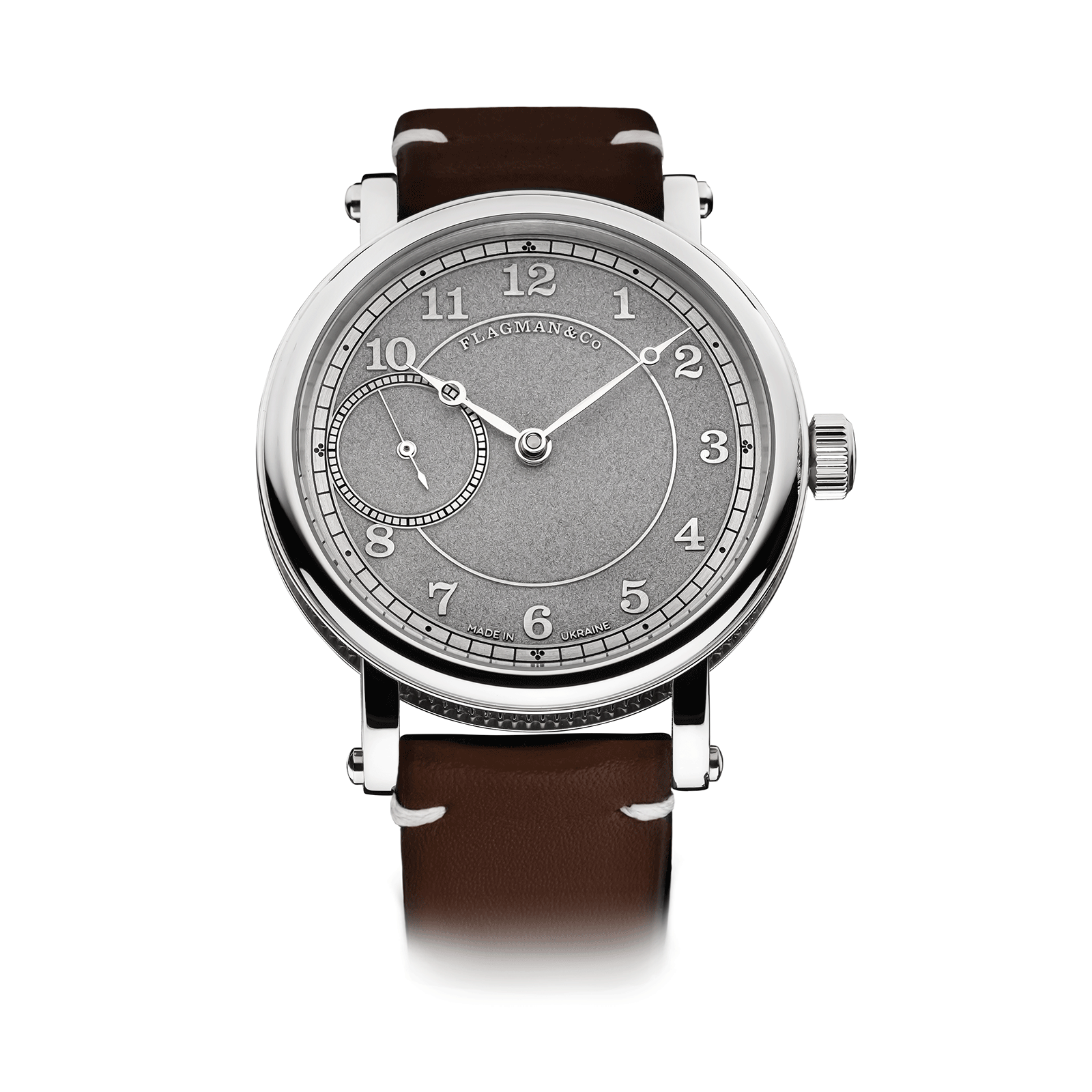 Bohemia Gray classic watch with brown strap #color_brown