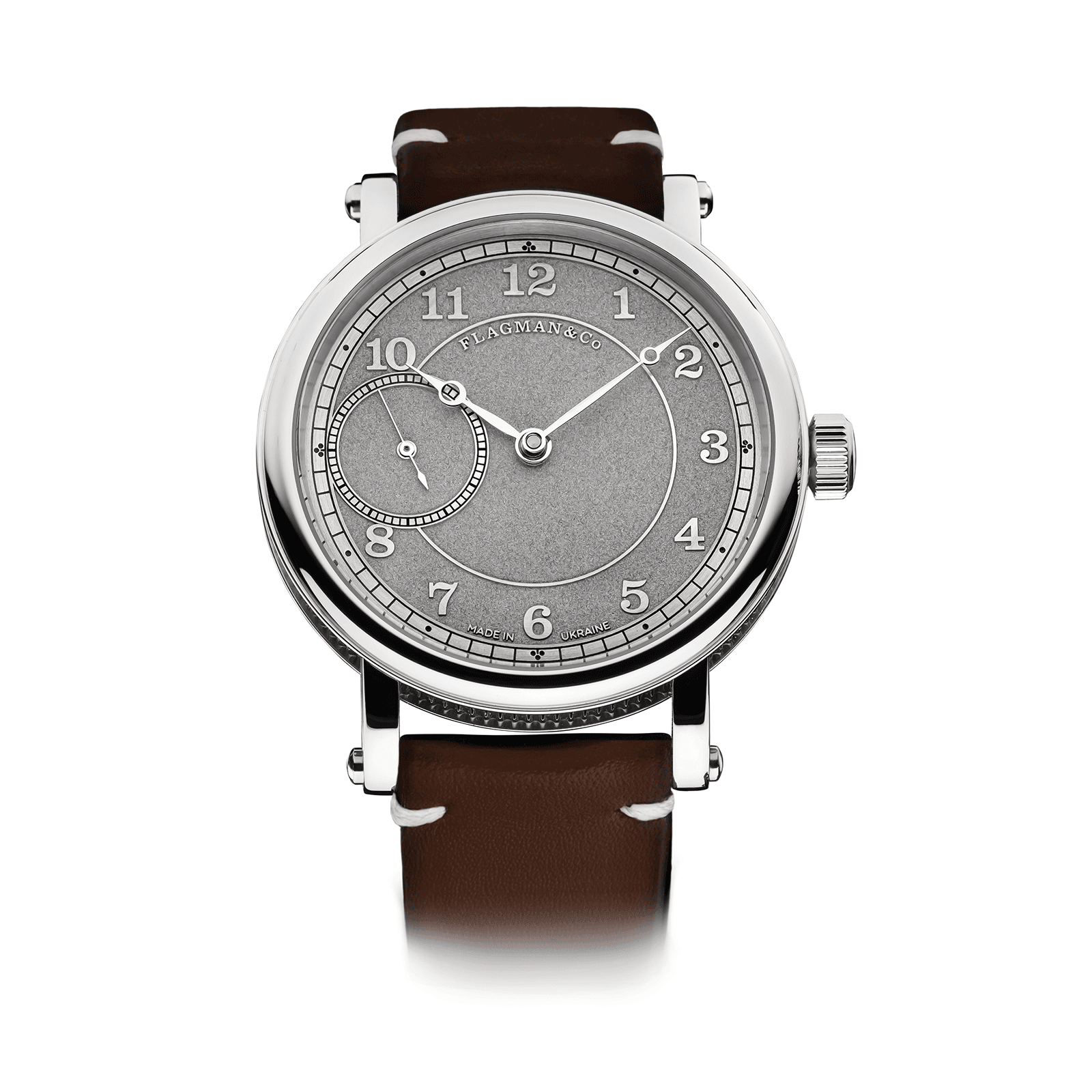 Bohemia Gray classic watch with brown strap #color_brown