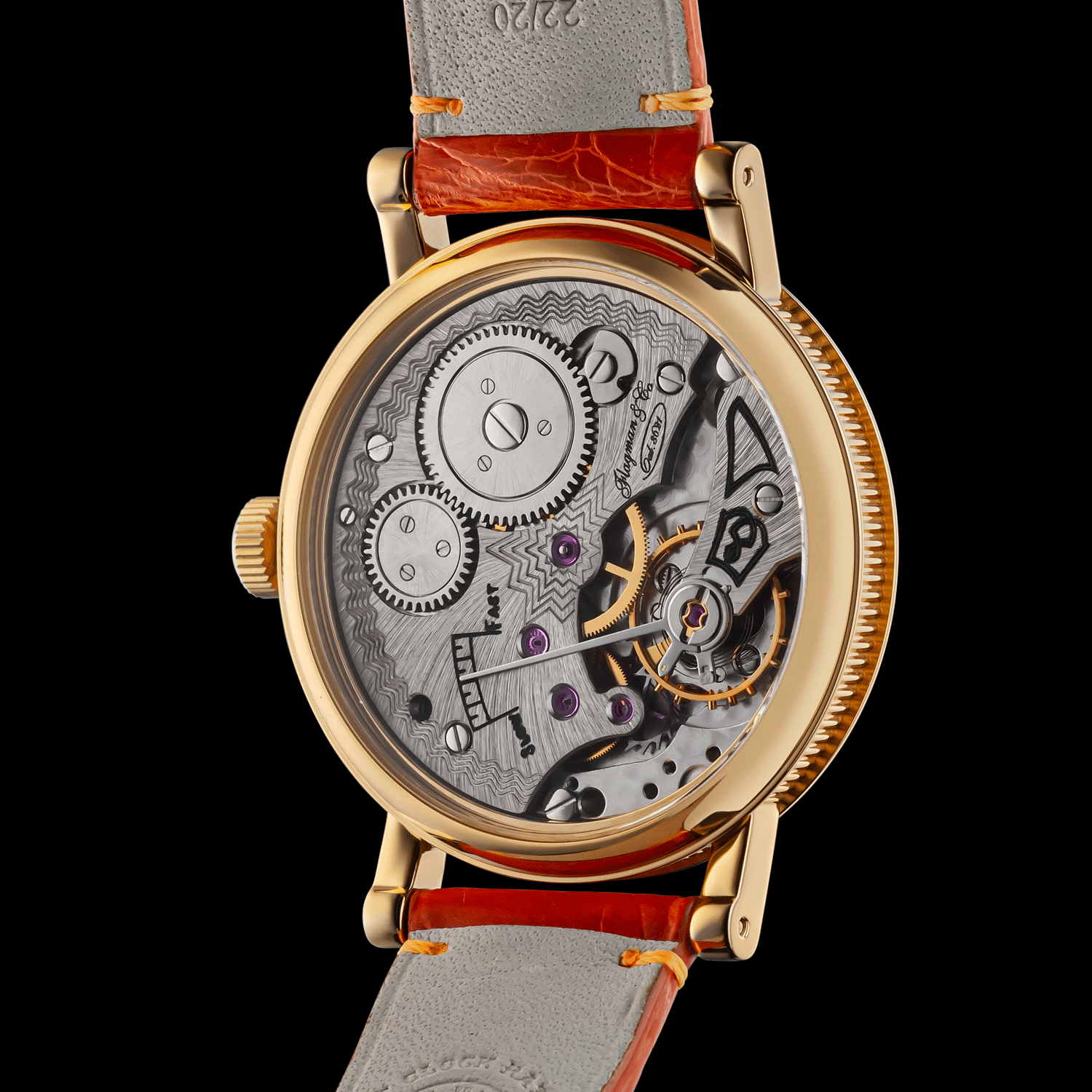 Back view of Handmade watch – exposed movement – Cappadocia