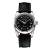 Womens handmade watch Lumine black woth Deep-Black leather strap #color_black