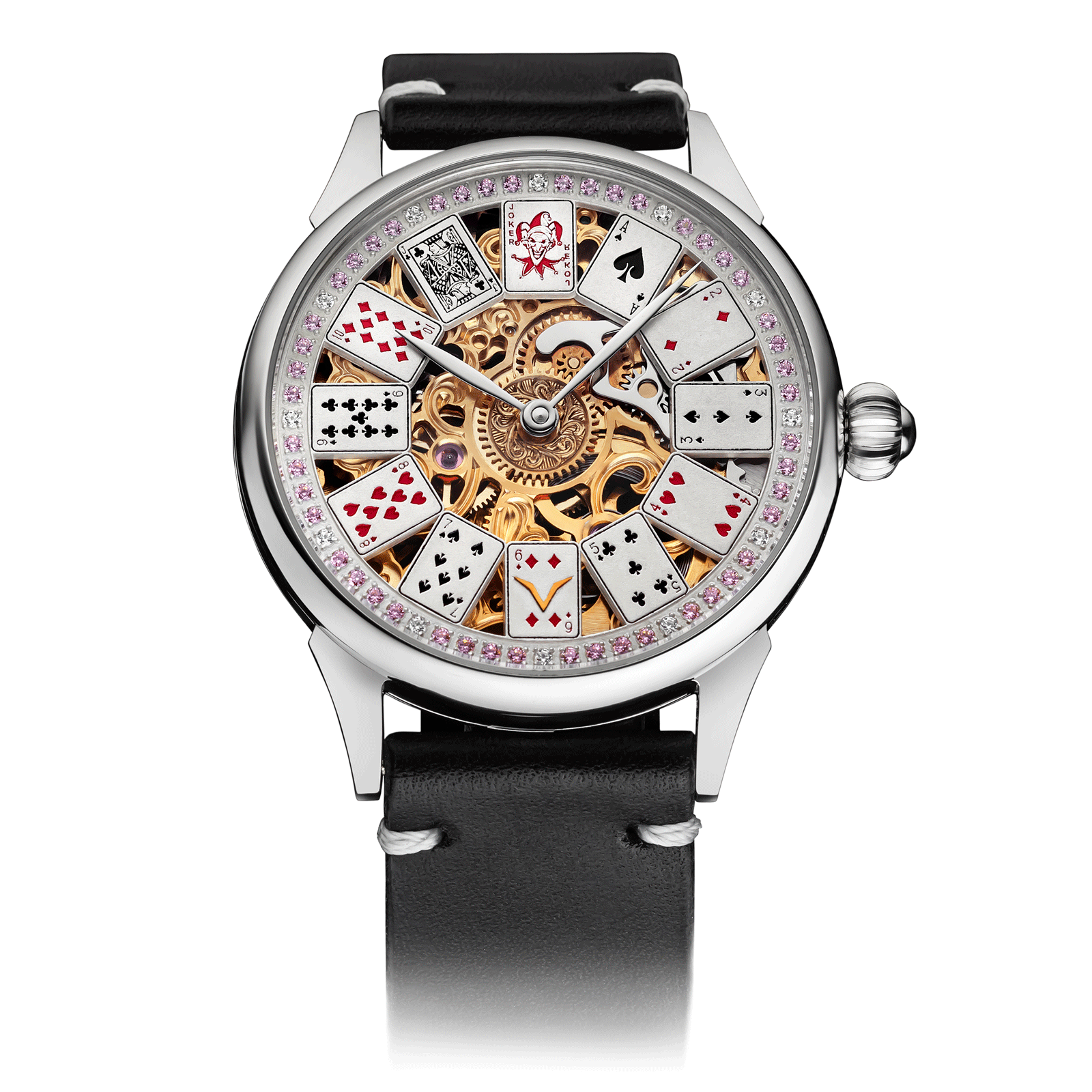 Luxory skeleton watch – Black Strap #color_black
