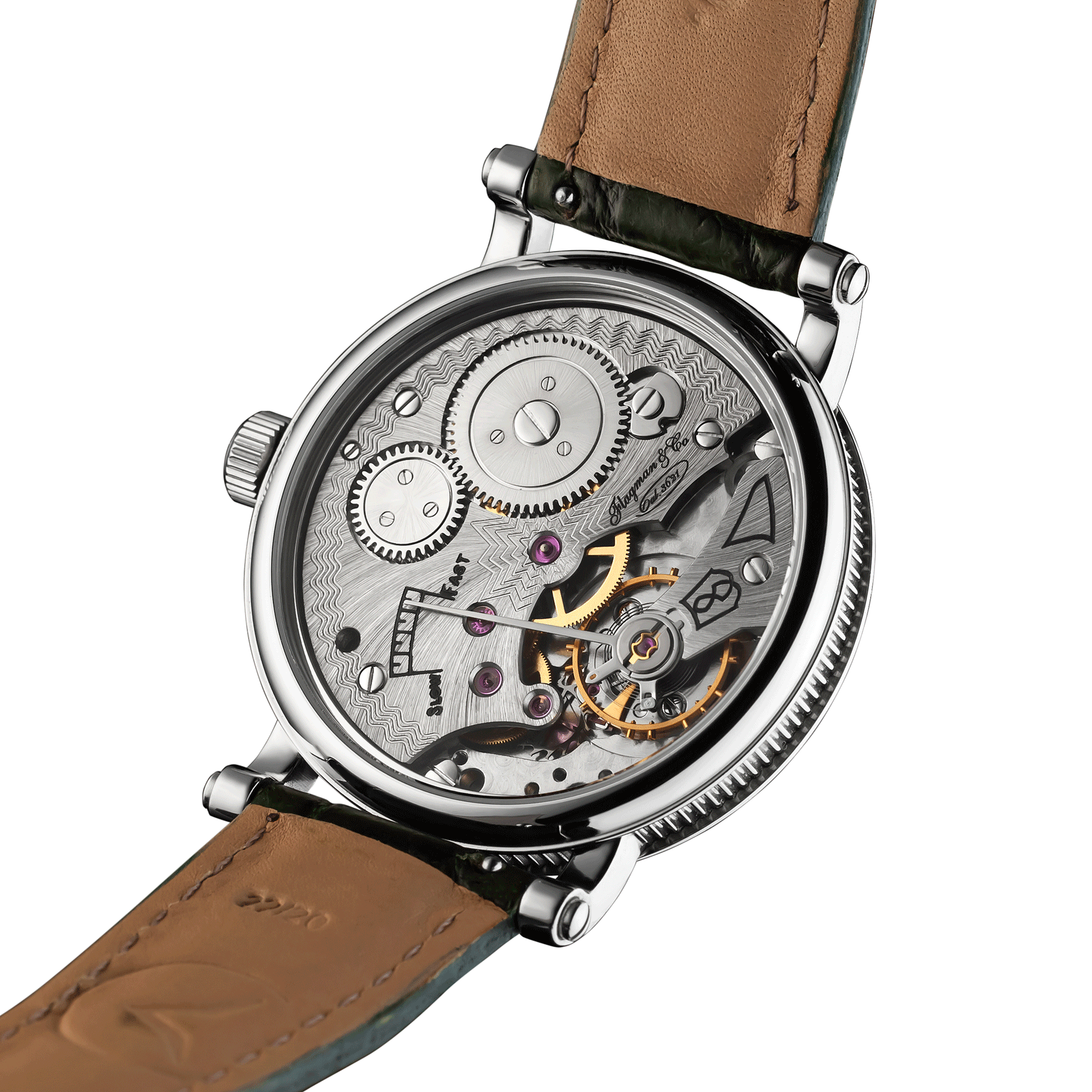 Back view of Mechanical watch caseback– exposed movement - Rio de Janeiro