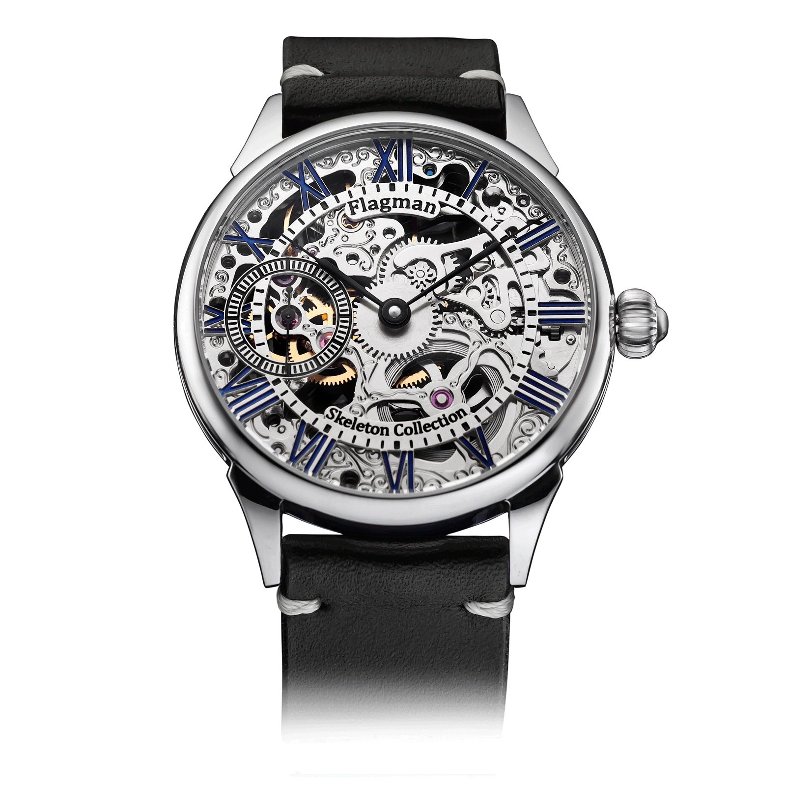 Rome Steampunk watch featured Black Strap #color_black