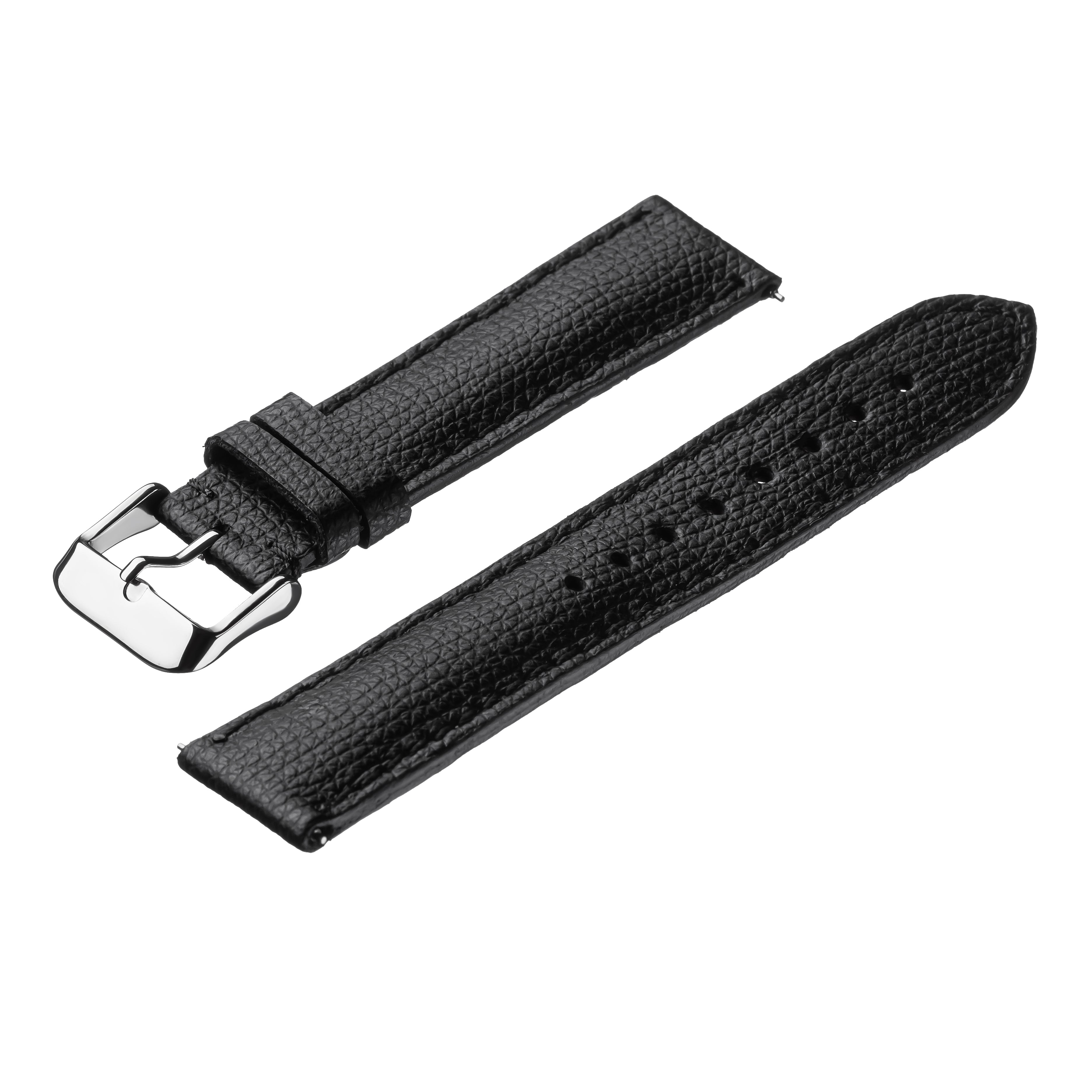 Black Italian Safian leather Handmade watch strap
