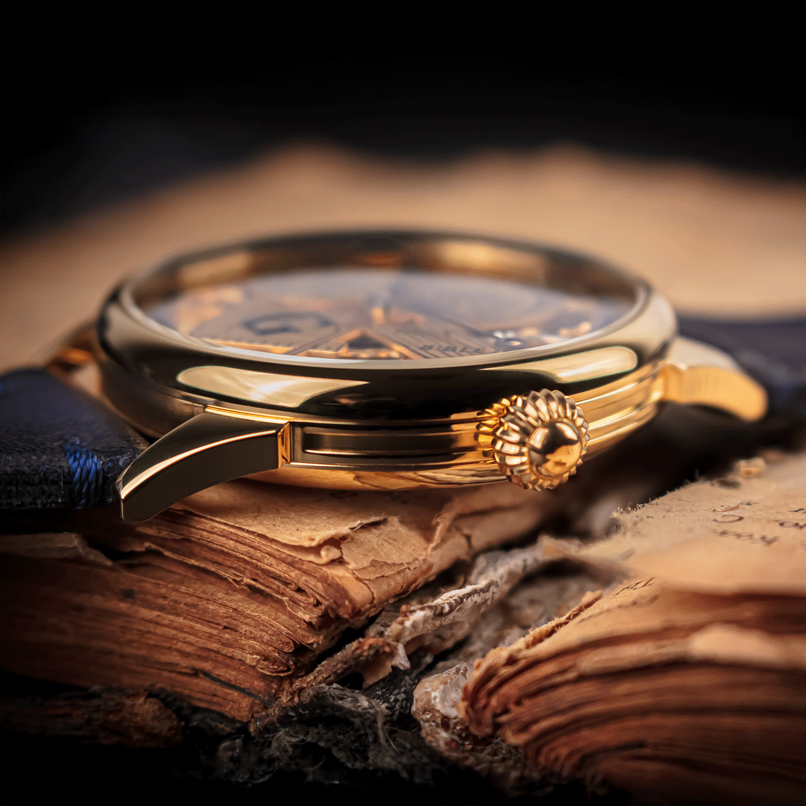 Front view of freemason watch – mechanical watch