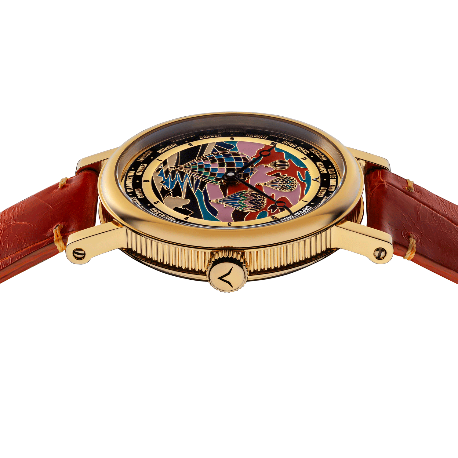 Mechanical watch with side crown and detailed case finish - Cappadocia watch