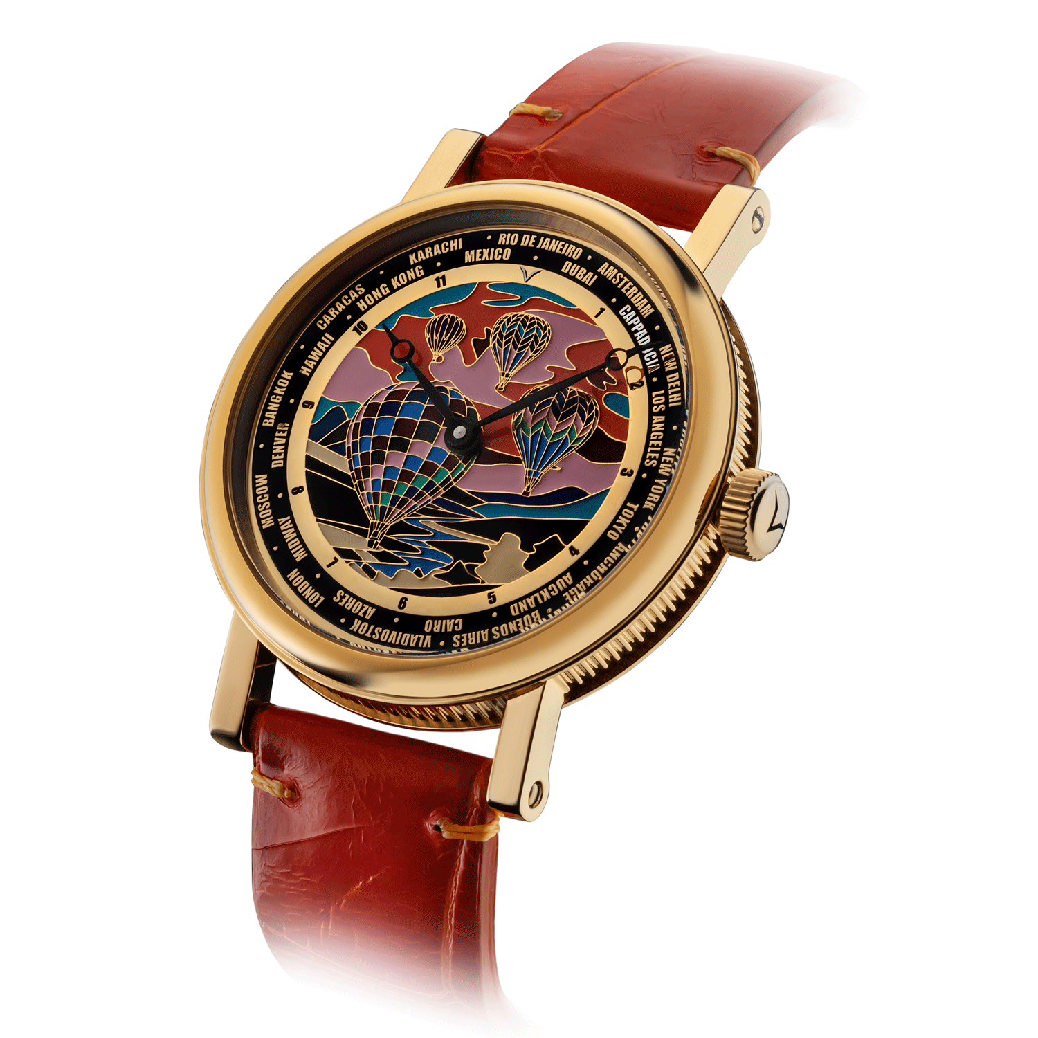 Luxury watch with side crown and detailed case finish - Cappadocia watch