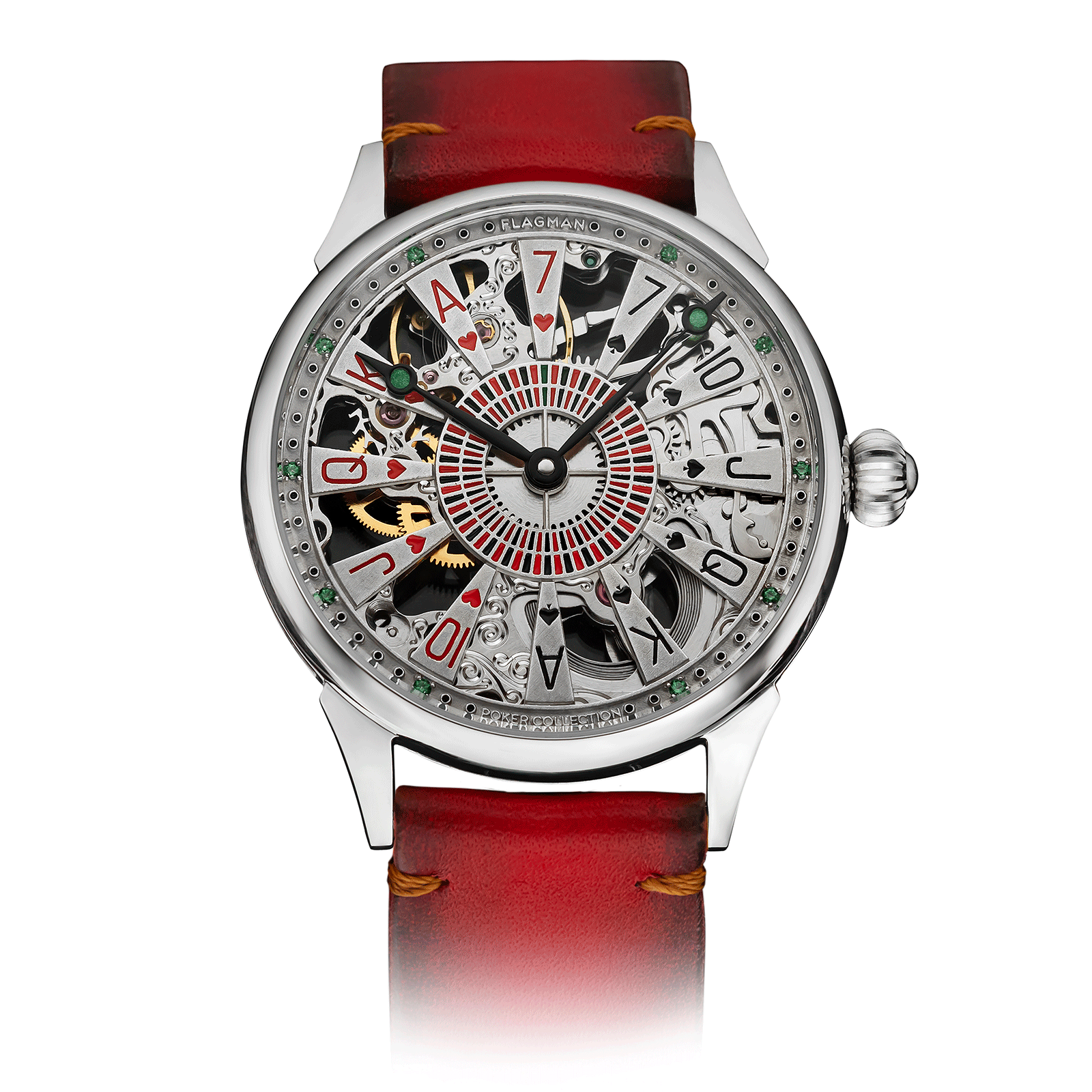 Red Strap Handmade Watch – Card Aethetics #color_red