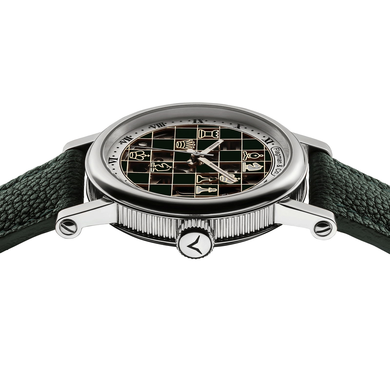 Checkmate mini Green mens handcrafted watch