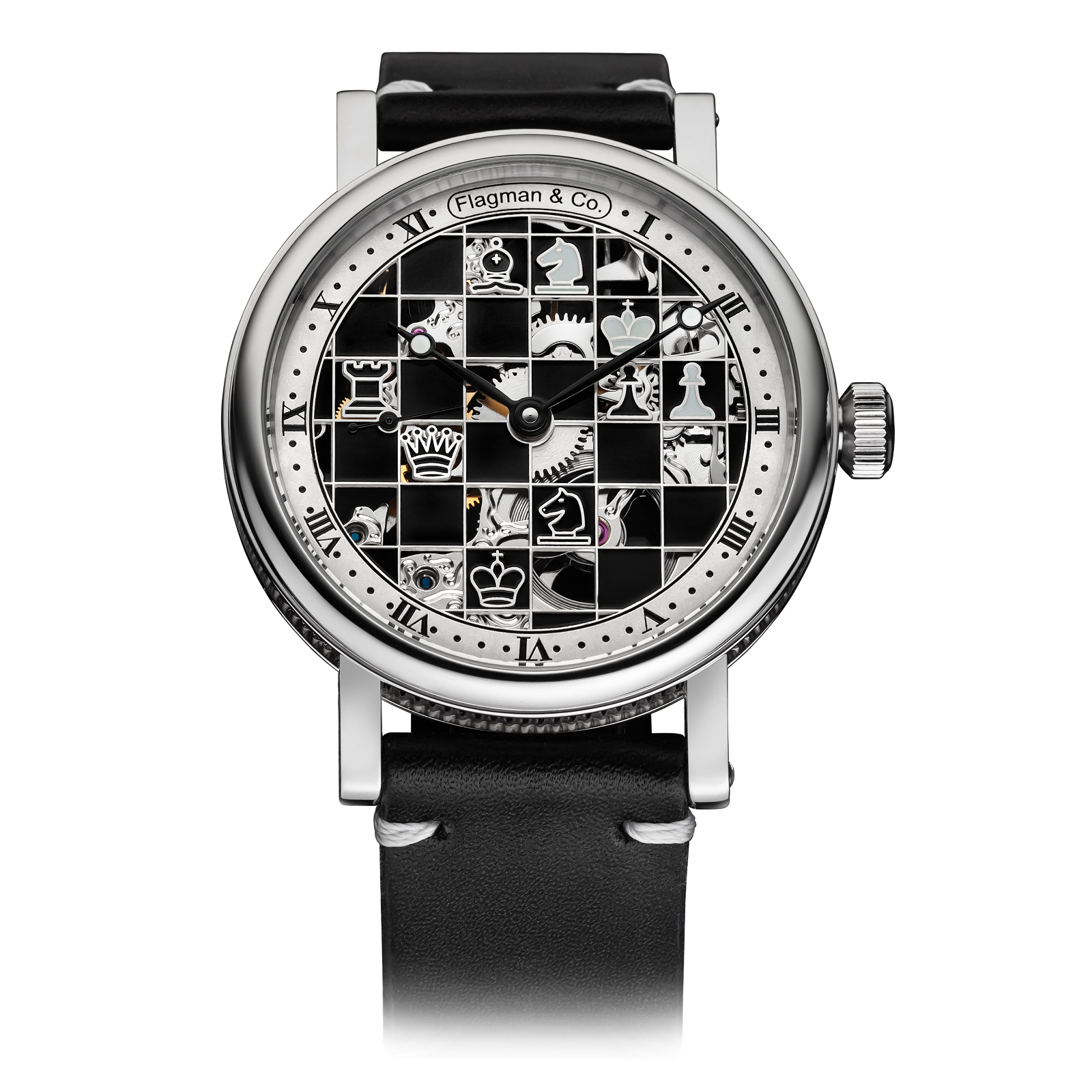Checkmate watch watch – Black Strap #color_black