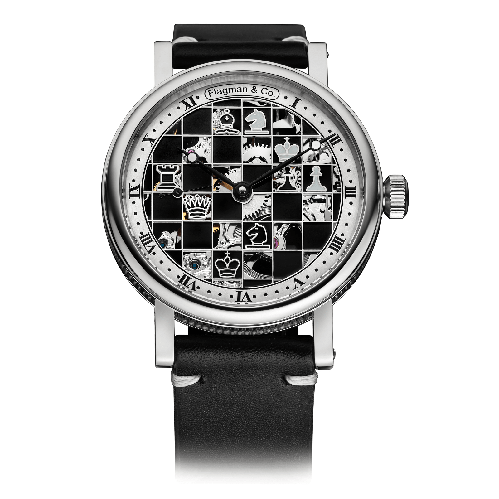 Checkmate watch watch – Black Strap #color_black