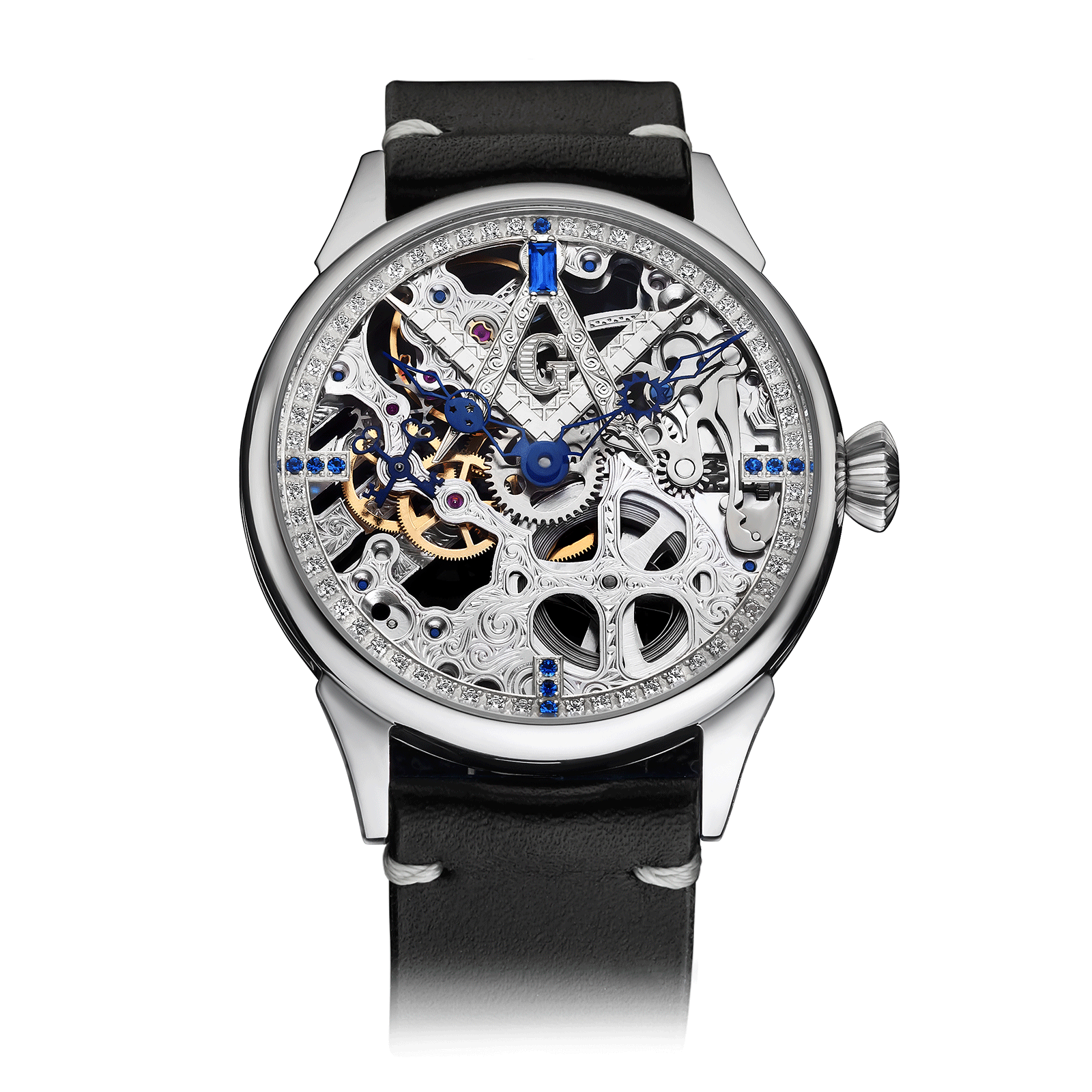 Skeleton watch – Black Strap #color_black
