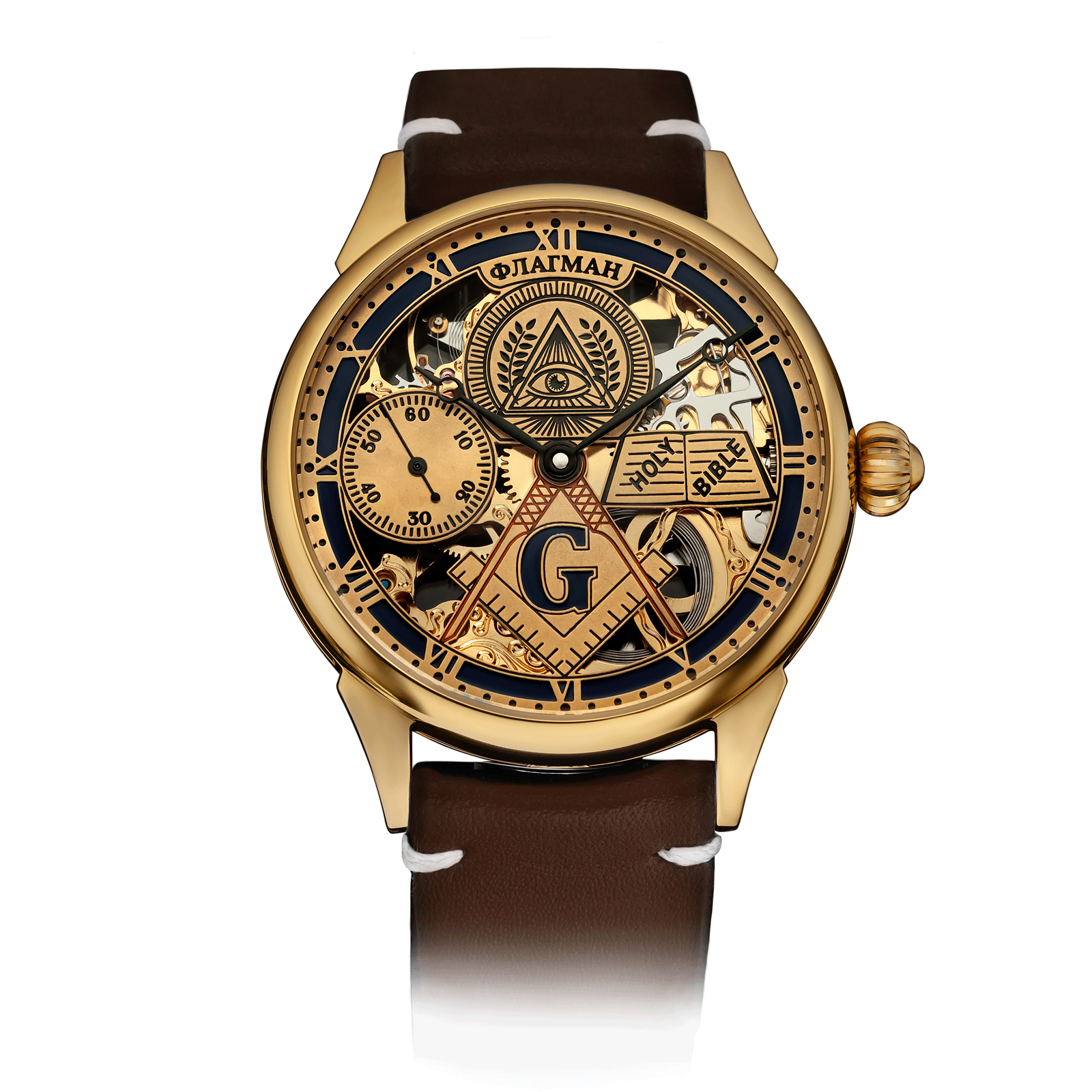 Brown Strap – Skeleton Watch #color_brown
