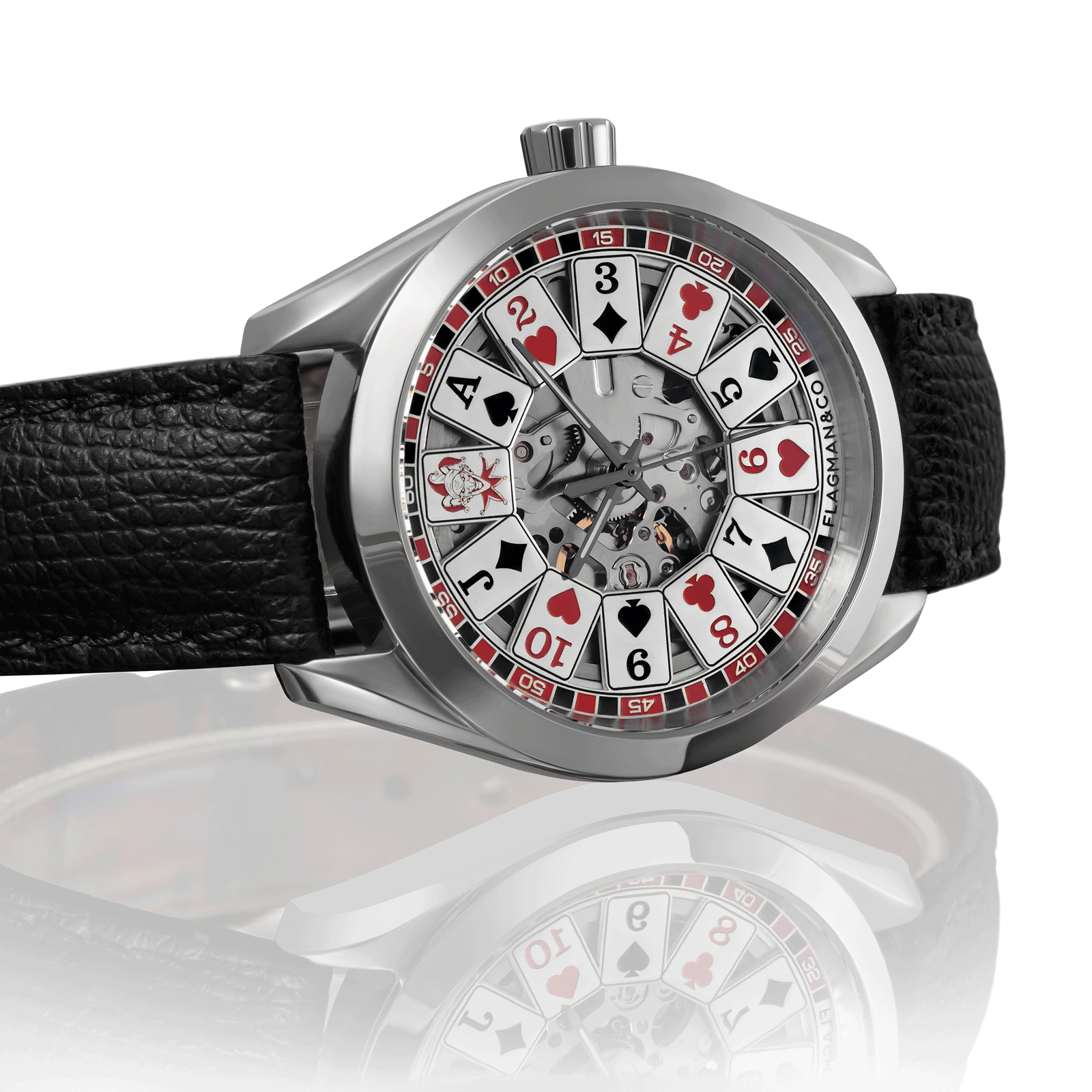 Casino watch Gambler - front close-up view