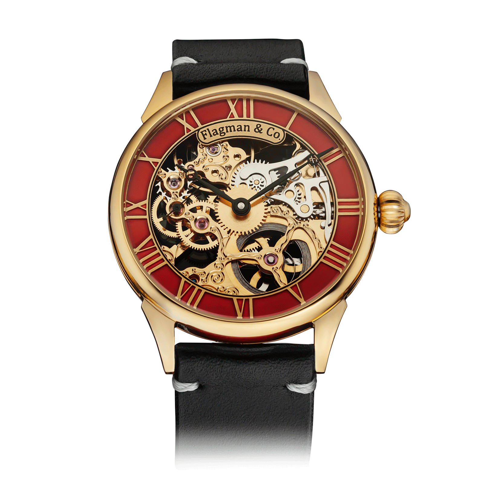 Ruby Rim watch – Black Strap #color_black