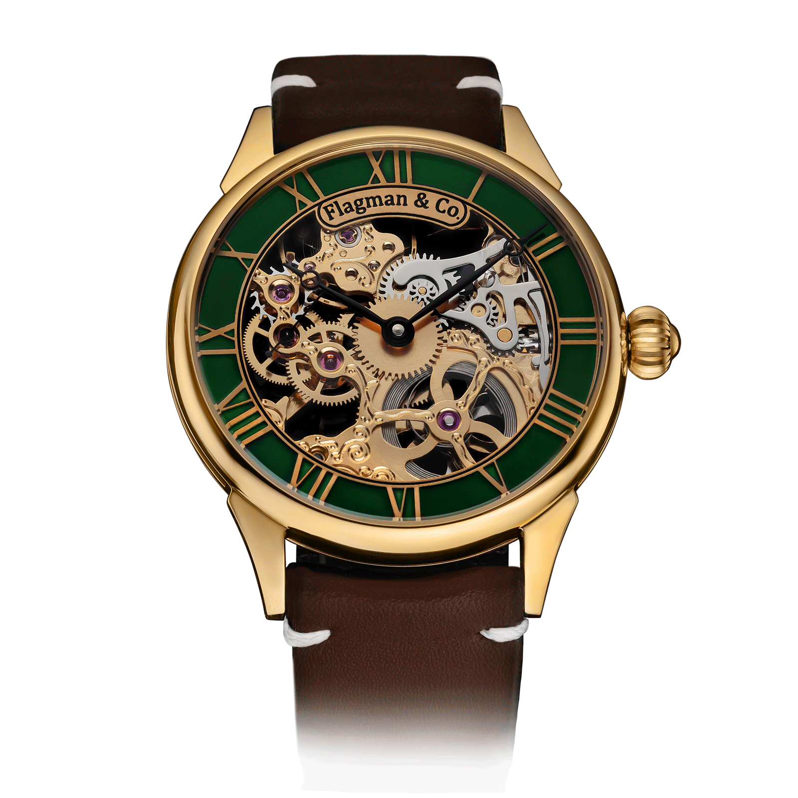 Brown Strap – Skeleton Watch #color_brown