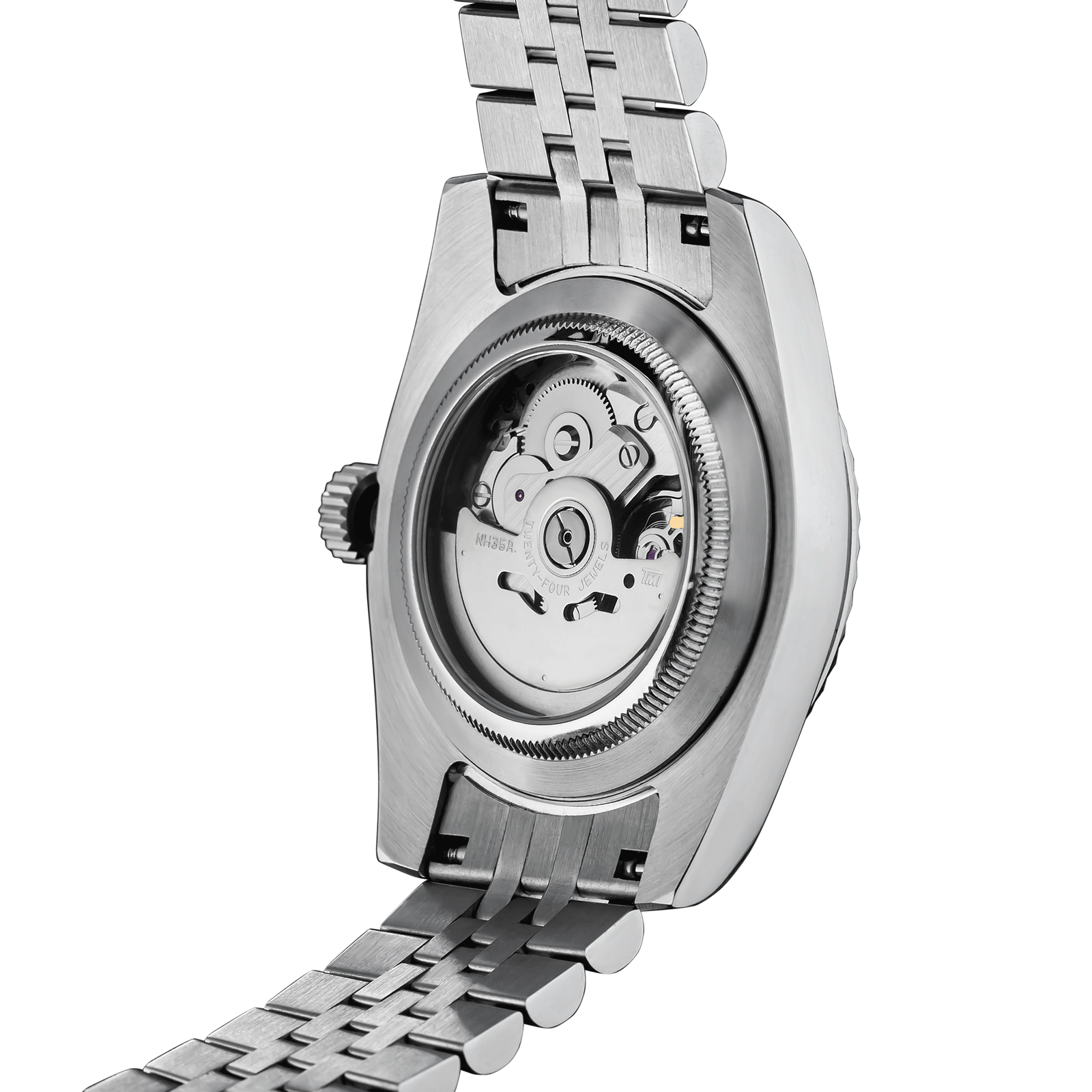 Back view of Handmade watch – exposed movement - KS