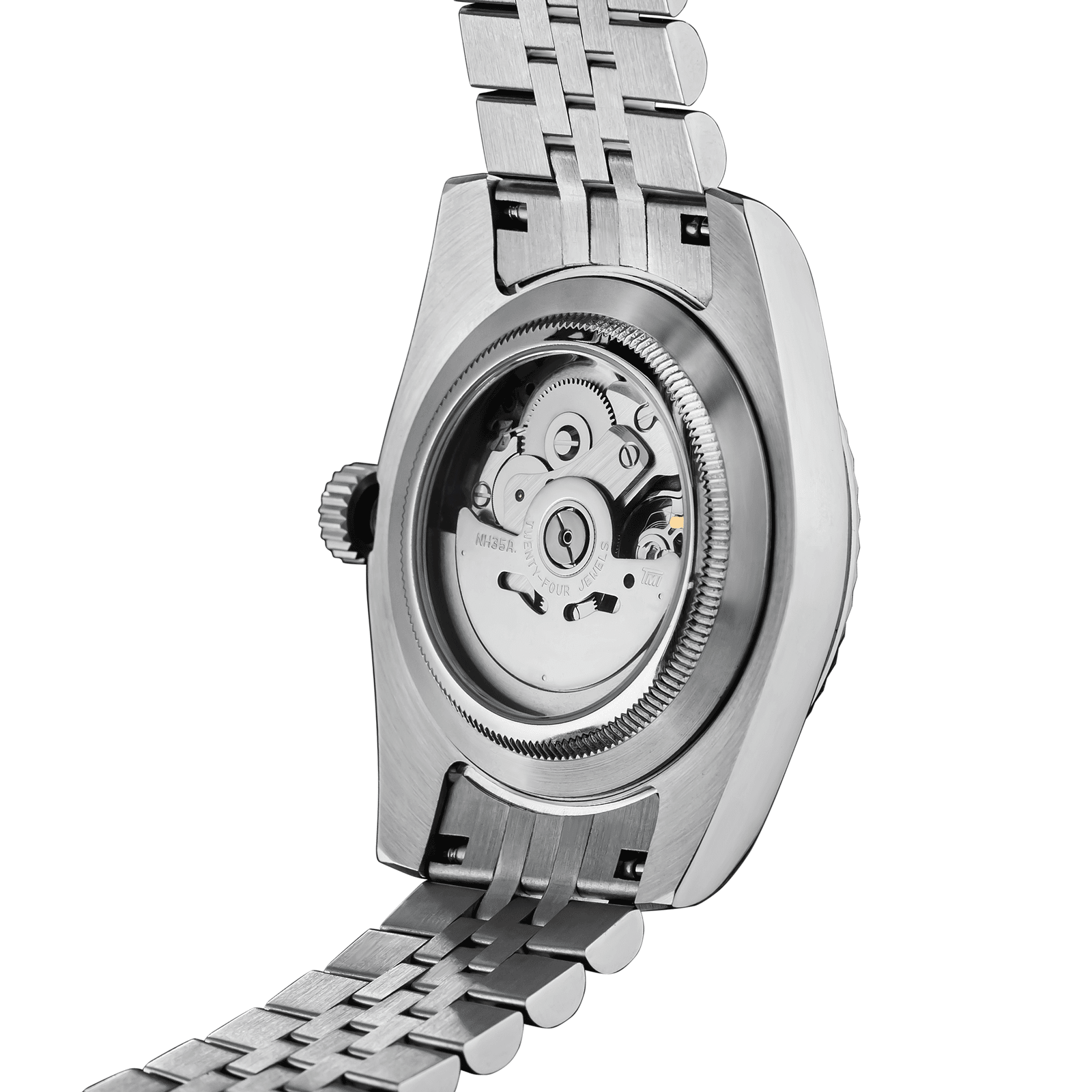 Back view of Handmade watch – exposed movement - KS