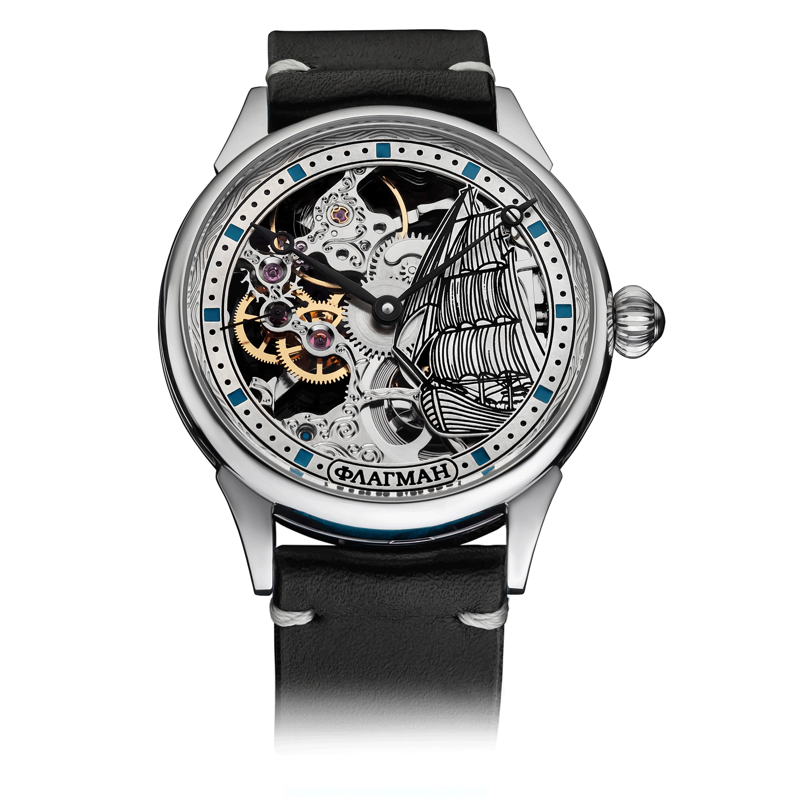 Mariner Blue watch – Black Strap #color_black