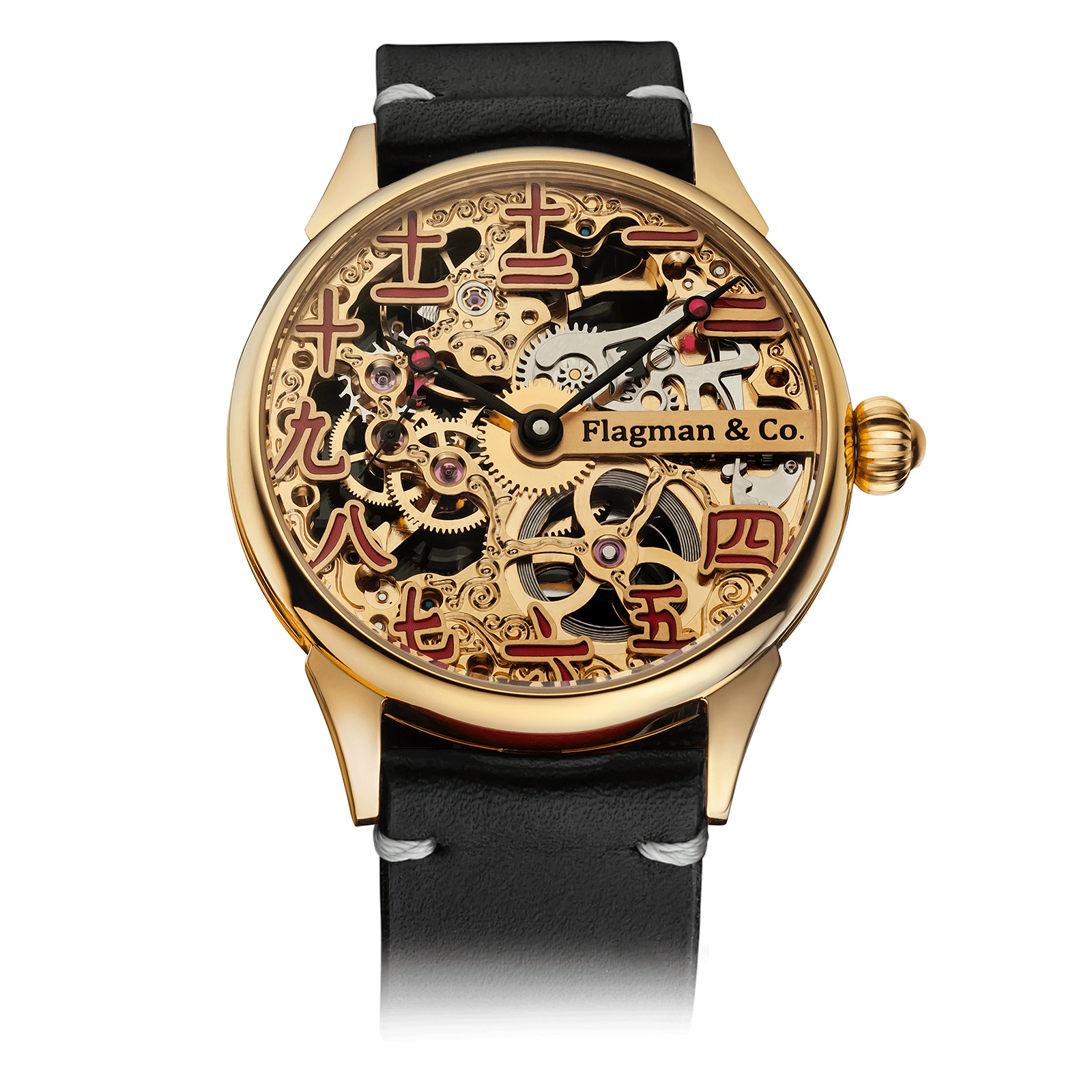 Chinese Ruby watch – Black Strap #color_black