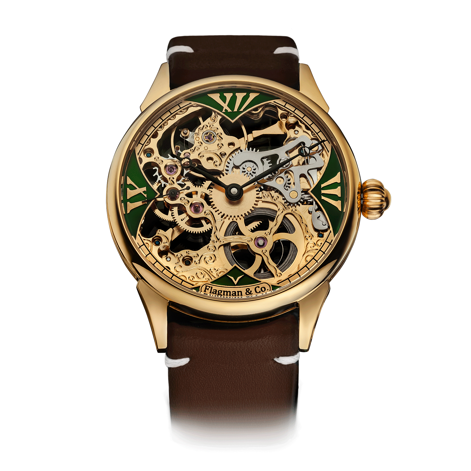 Brown Strap – Handmade Watch -Shards #color_brown