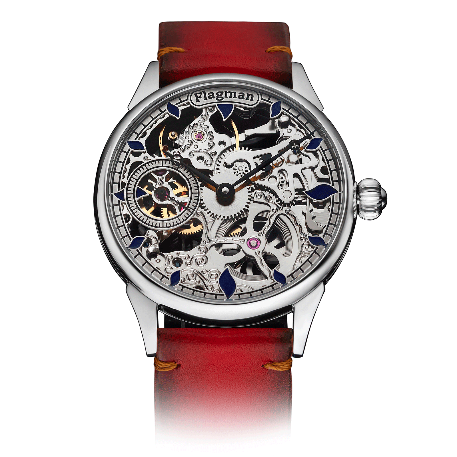 Red Strap Handmade watch – Steampunk watch #color_red