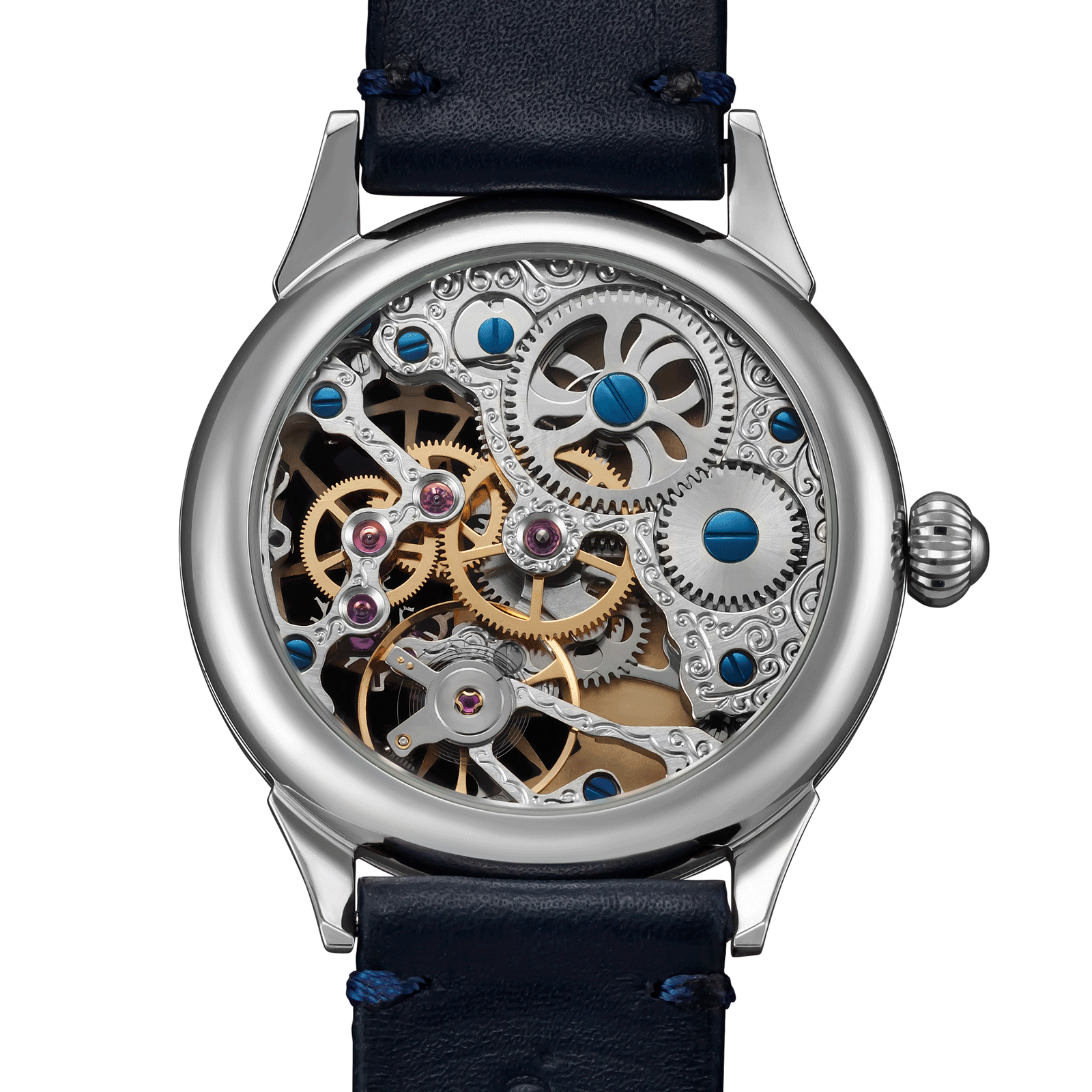 Back view of Space Skeleton watch – exposed movement