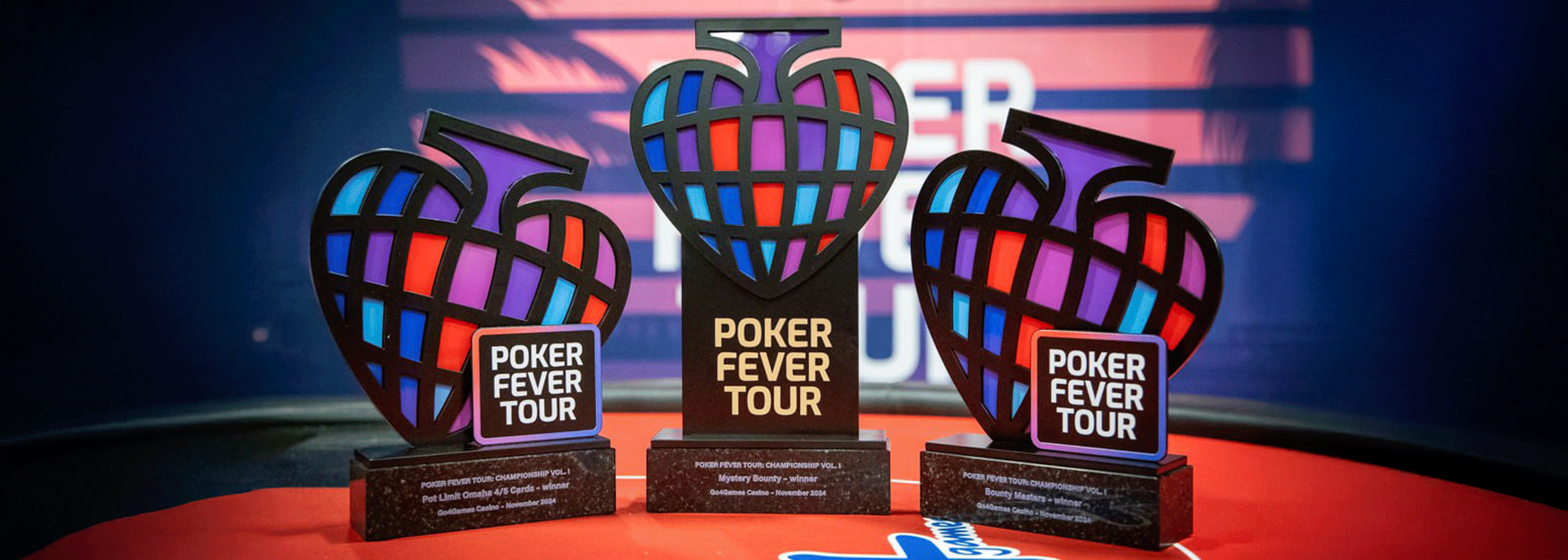 Desktop banner for Poker Fever Tour featuring Flagman & Co. skeleton watches