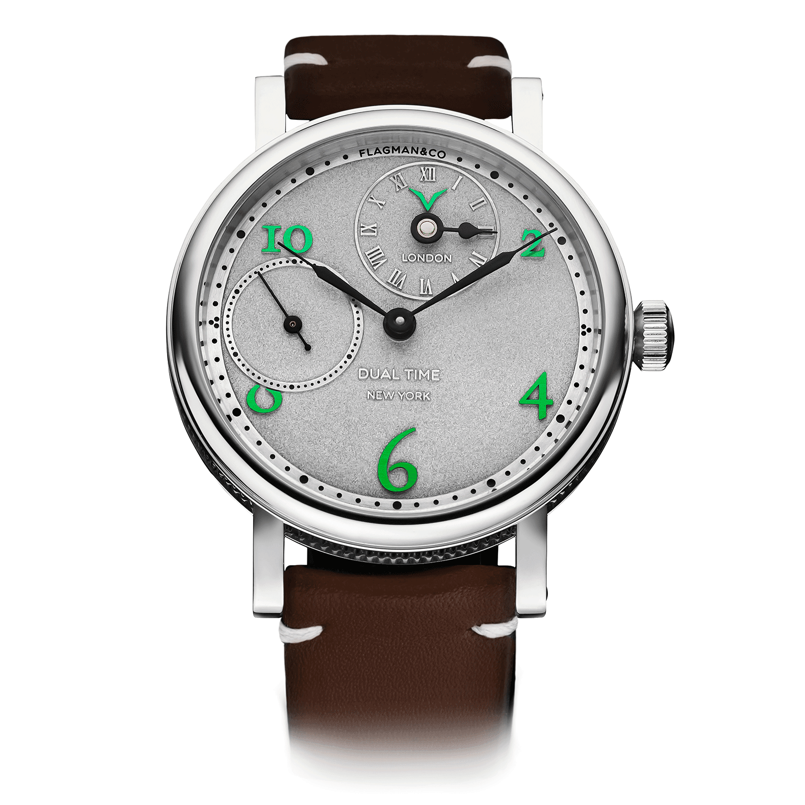Regulator Green bohemian watch with brown strap #color_ brown