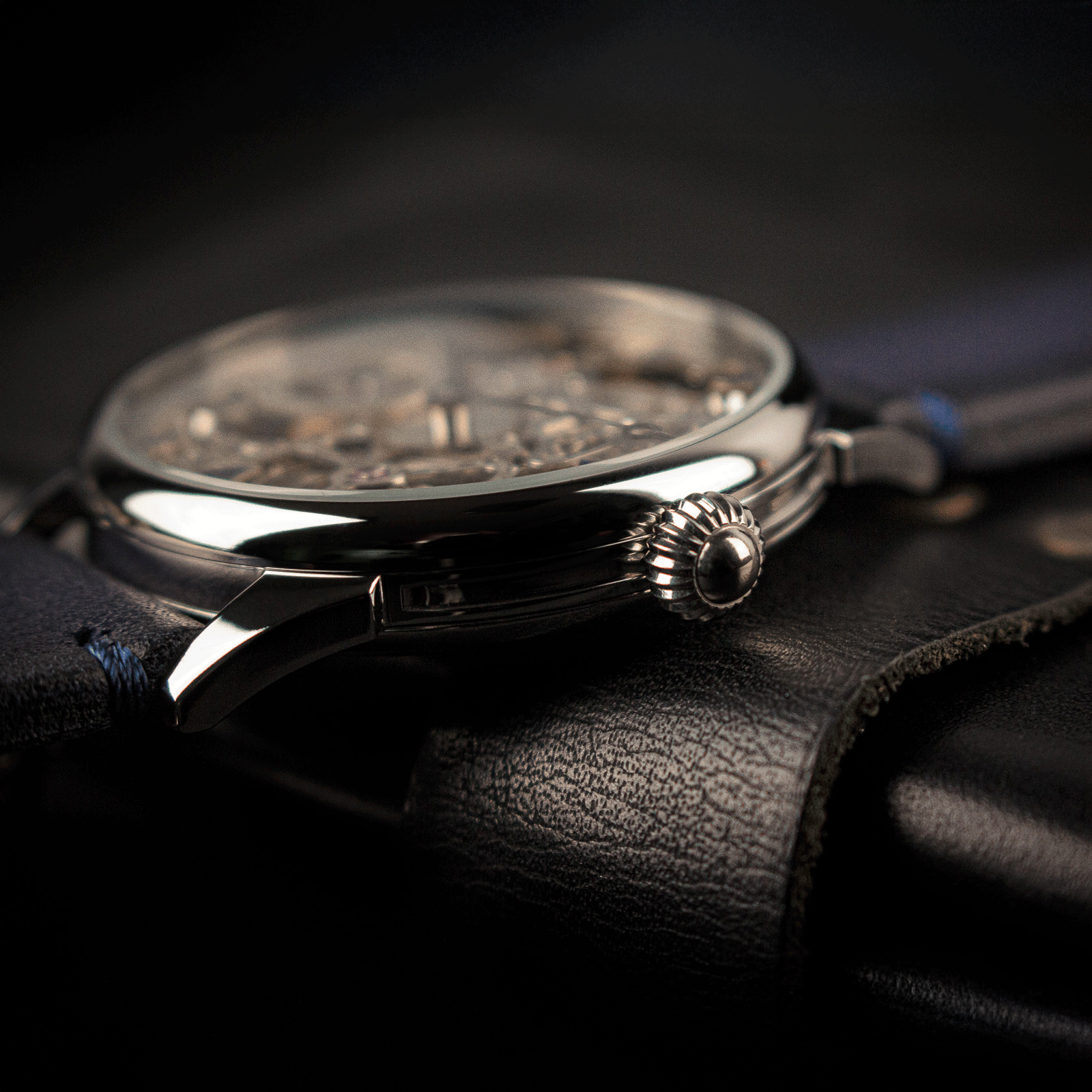 Front view of Skeleton watch – mechanical watch