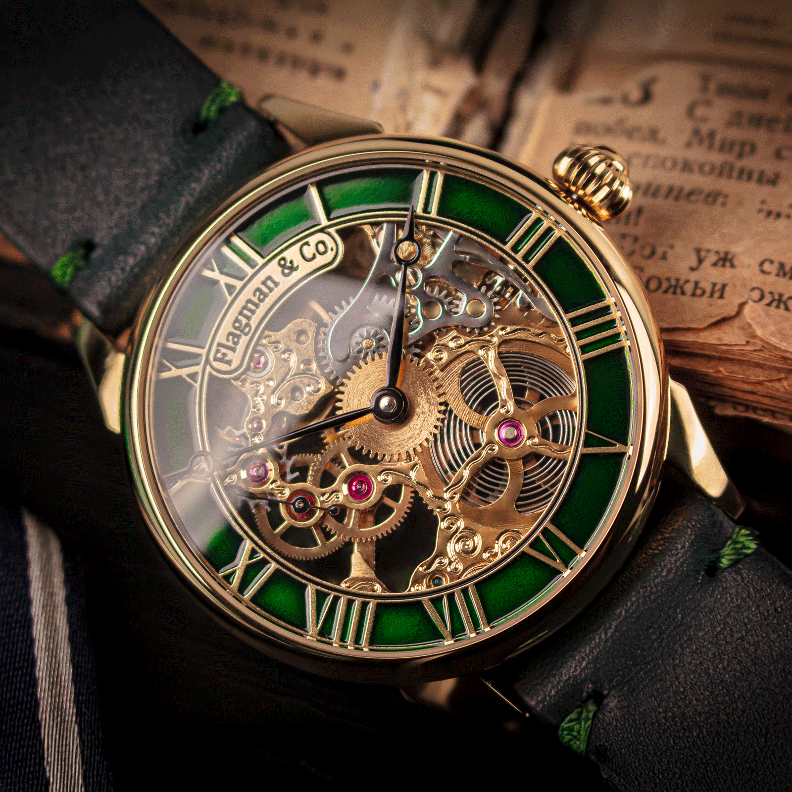 Lifestyle photo of Masterpiece watch in handmade watch – skeleton watch