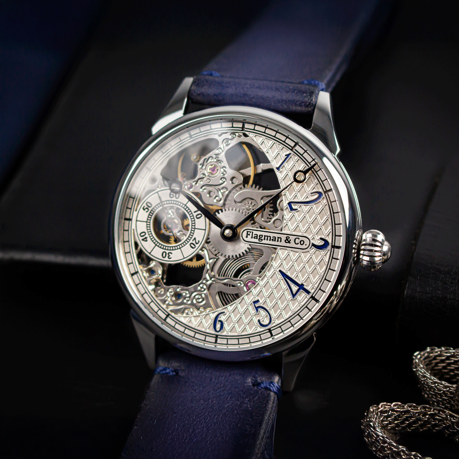 Lifestyle photo of Iron Moon watch in handmade watch