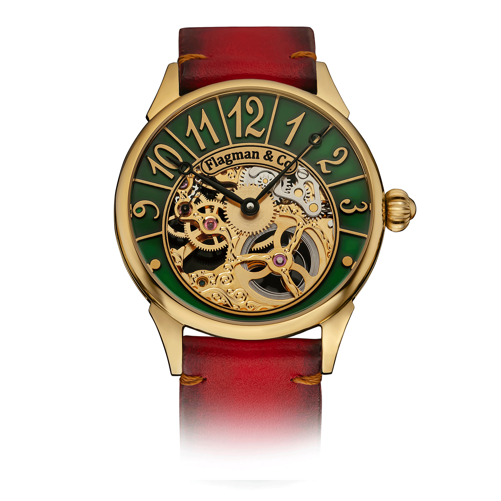 Red Strap Handmade Watch – Mechanical watch #color_red