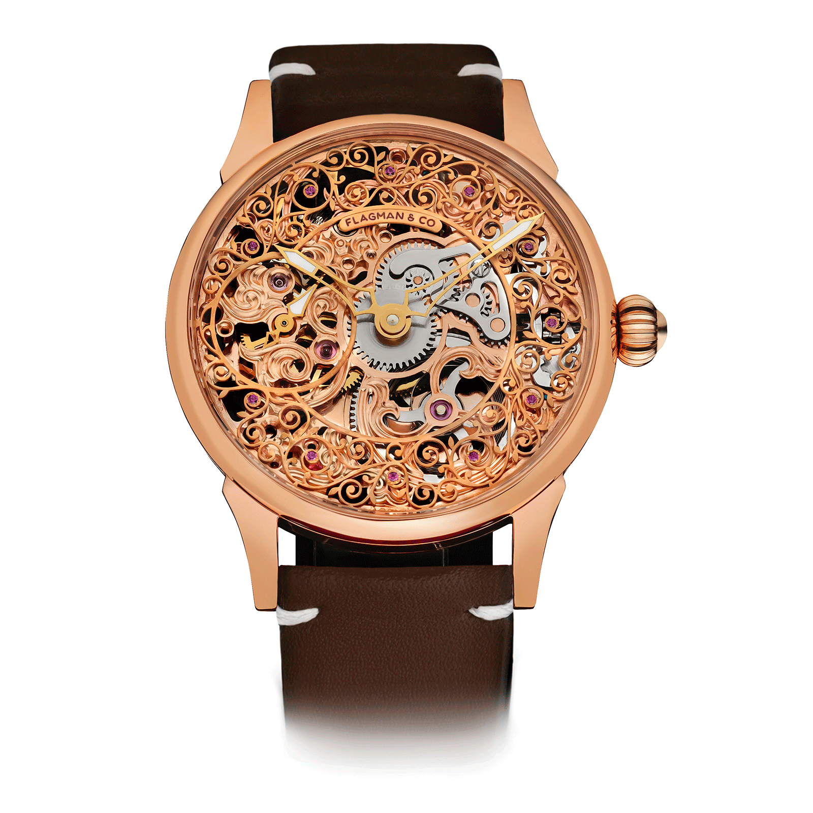 Brown Strap – Handmade Watch -Lace #color_brown