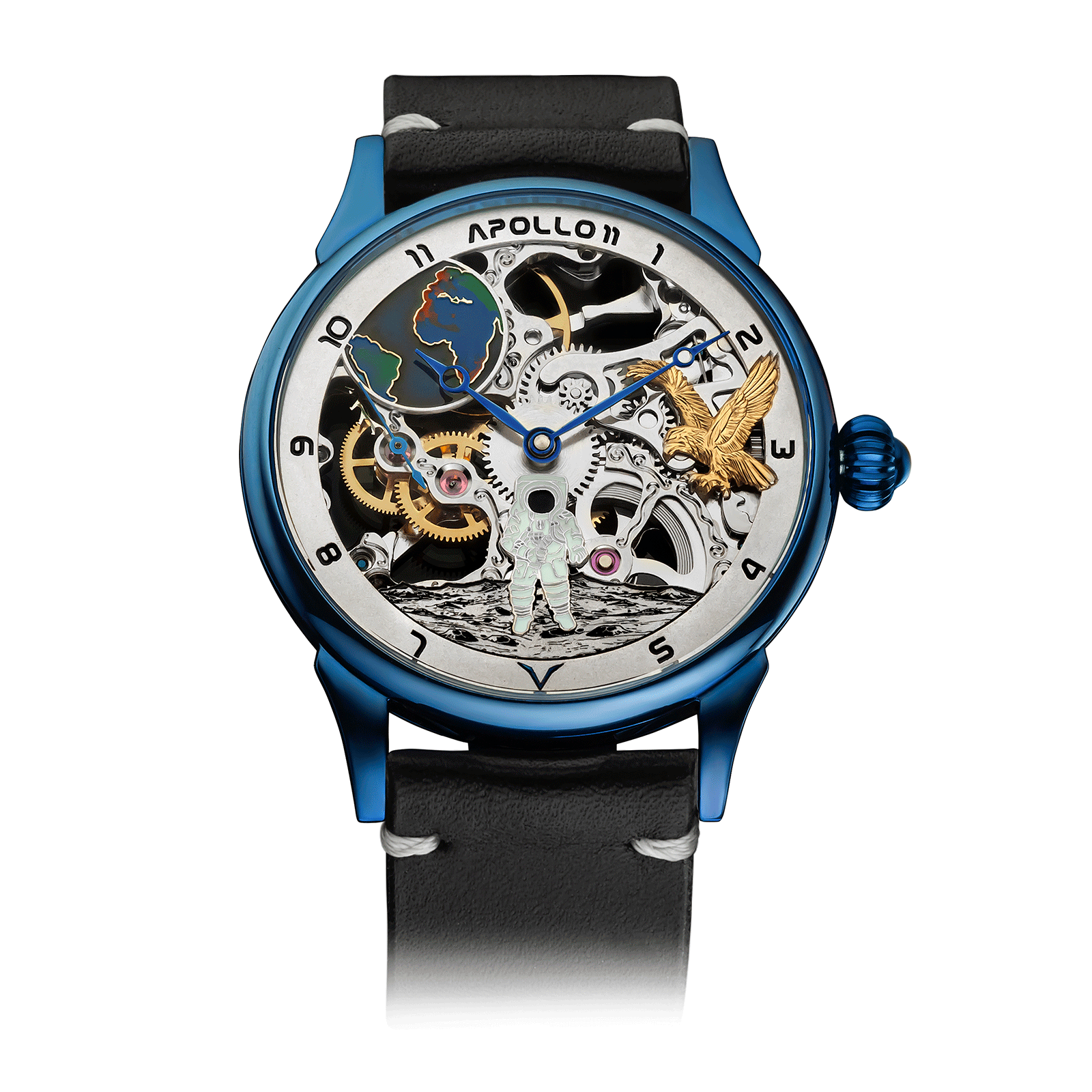 Apollo 11 watch – Black Strap #color_black