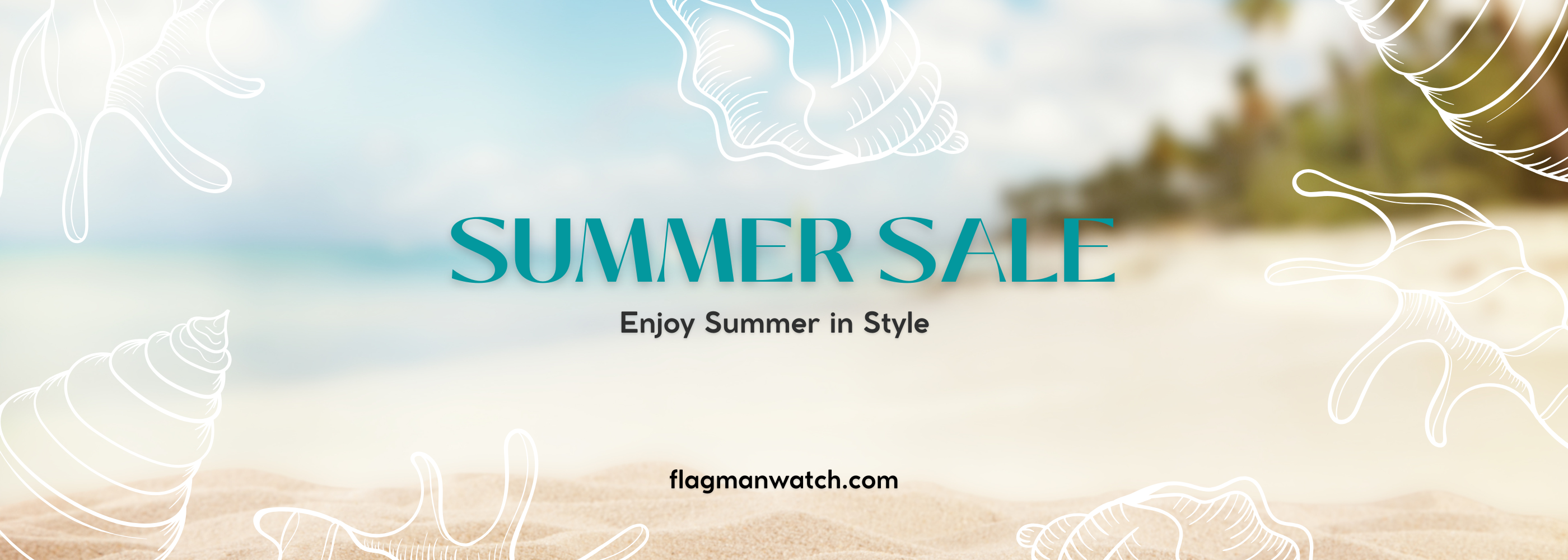 Summer Sale banner featuring discounts of up to 50% off on selected items.