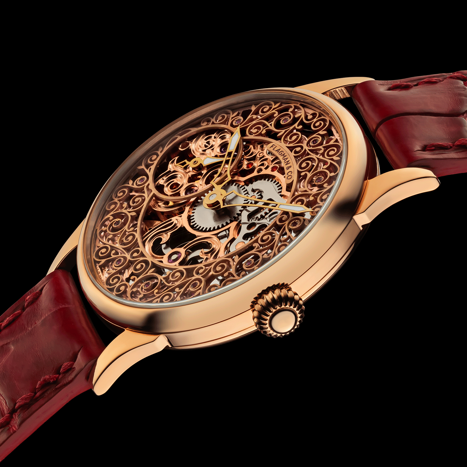 Front view detail of Masterpiece - Handmade watch - Lace