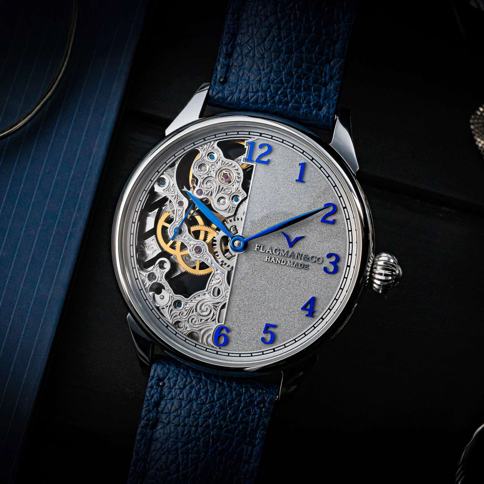 Lifestyle photo of Steampunk Skeleton Watch in handmade watch - Warp