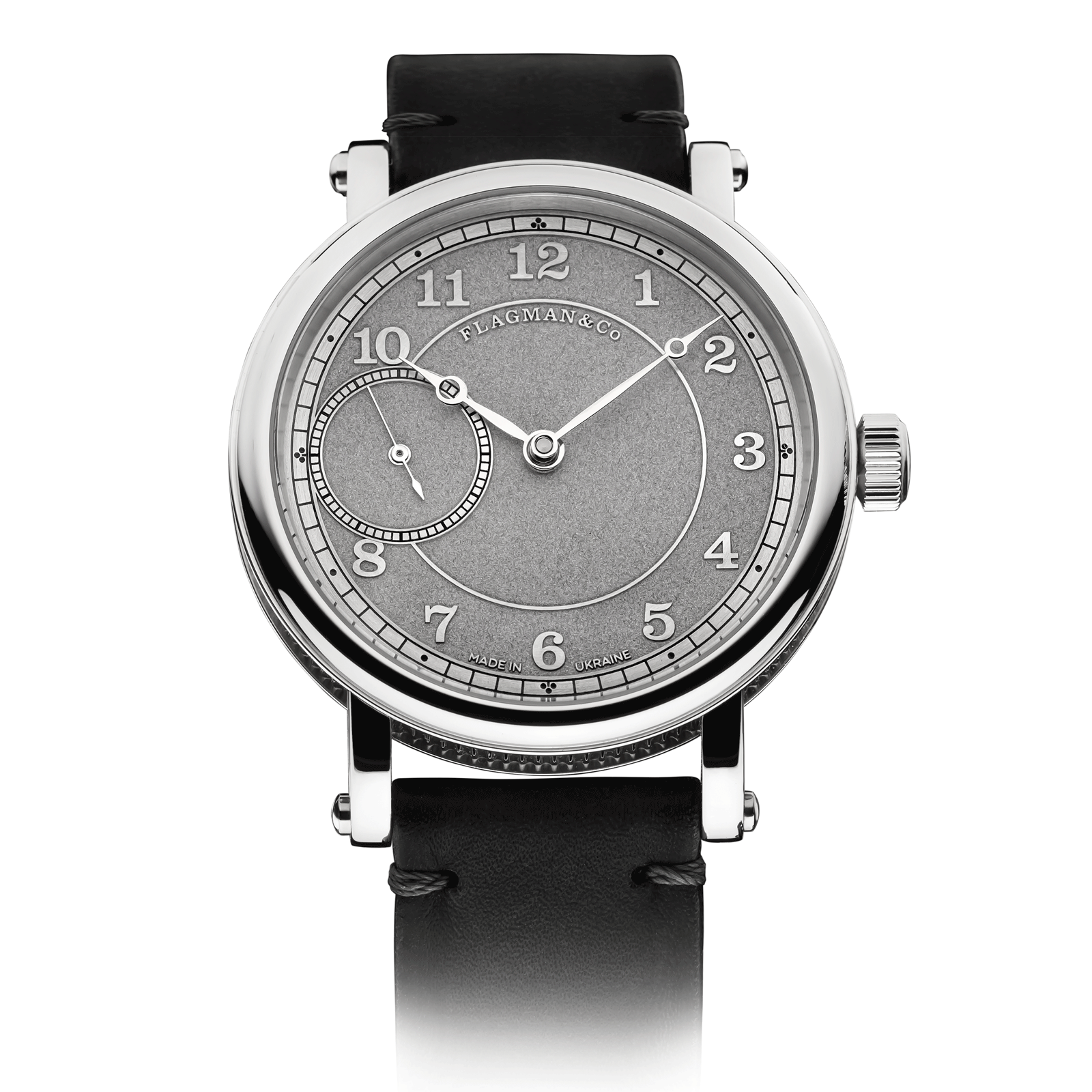 Bohemia Gray handmade mens watch with gray leather strap #color_gray