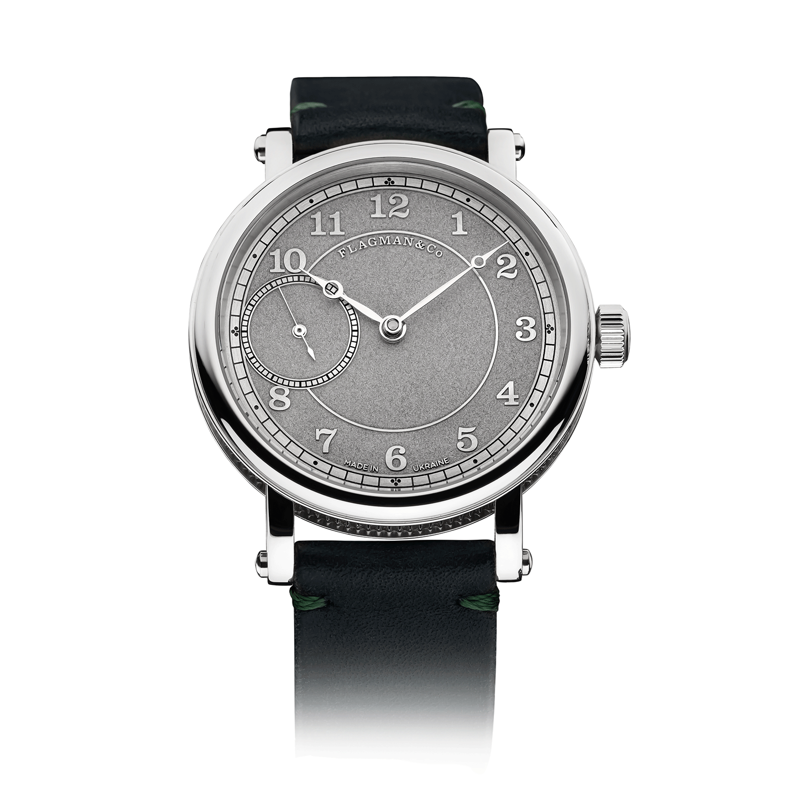 Bohemia Gray luxury mens watch with green strap #color_green