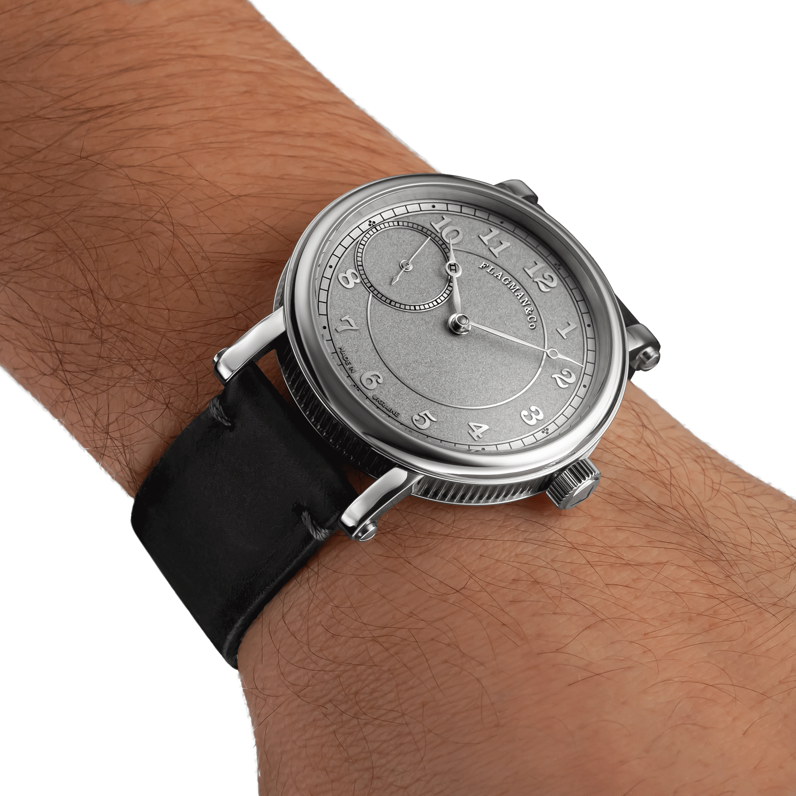 Mechanical wristwatch Bohemia Gray on mens wrist