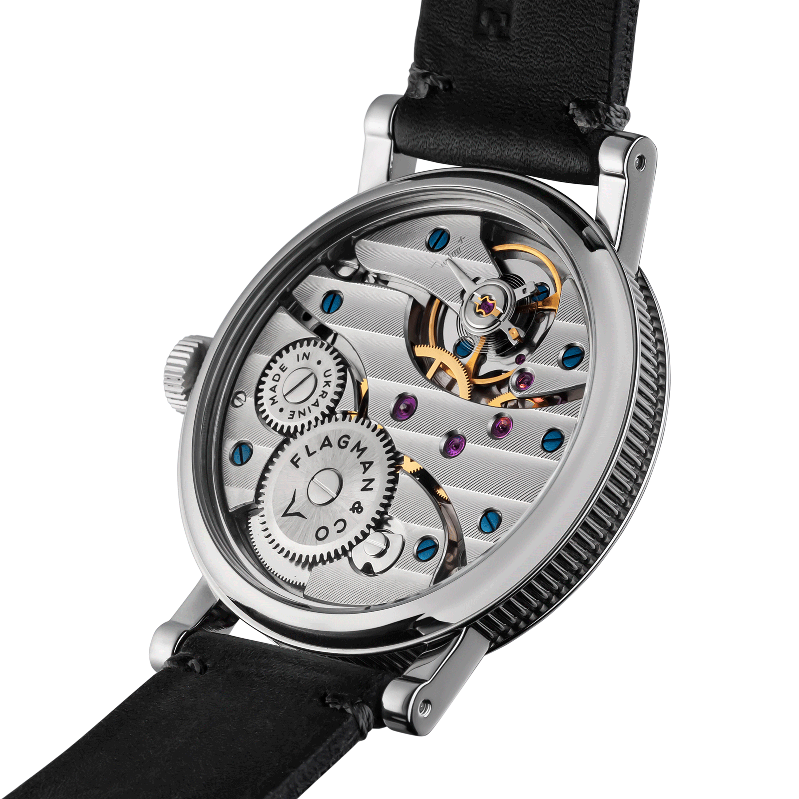 Back view of Bohemia Mechanical watch – exposed movement