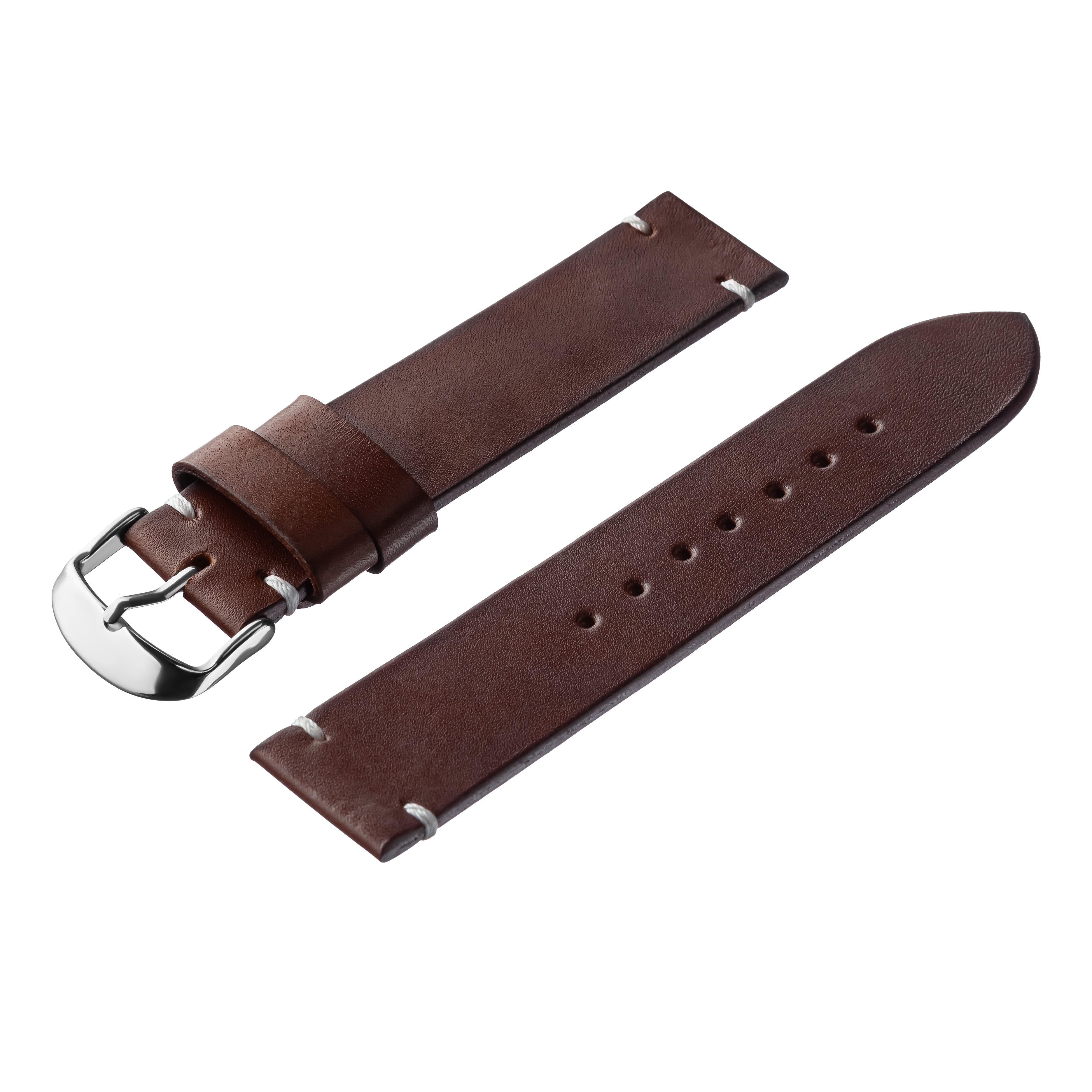Brown Italian Pueblo leather Handmade watch strap